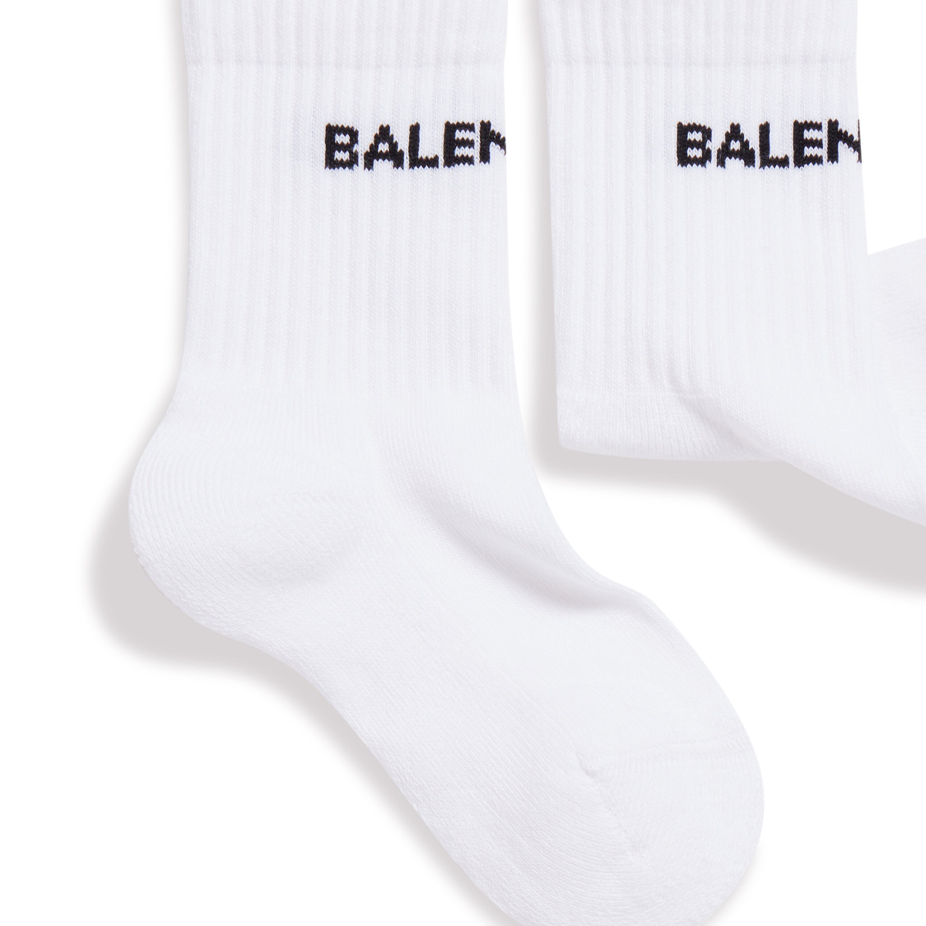 Boys & Girls White Logo Cotton Socks