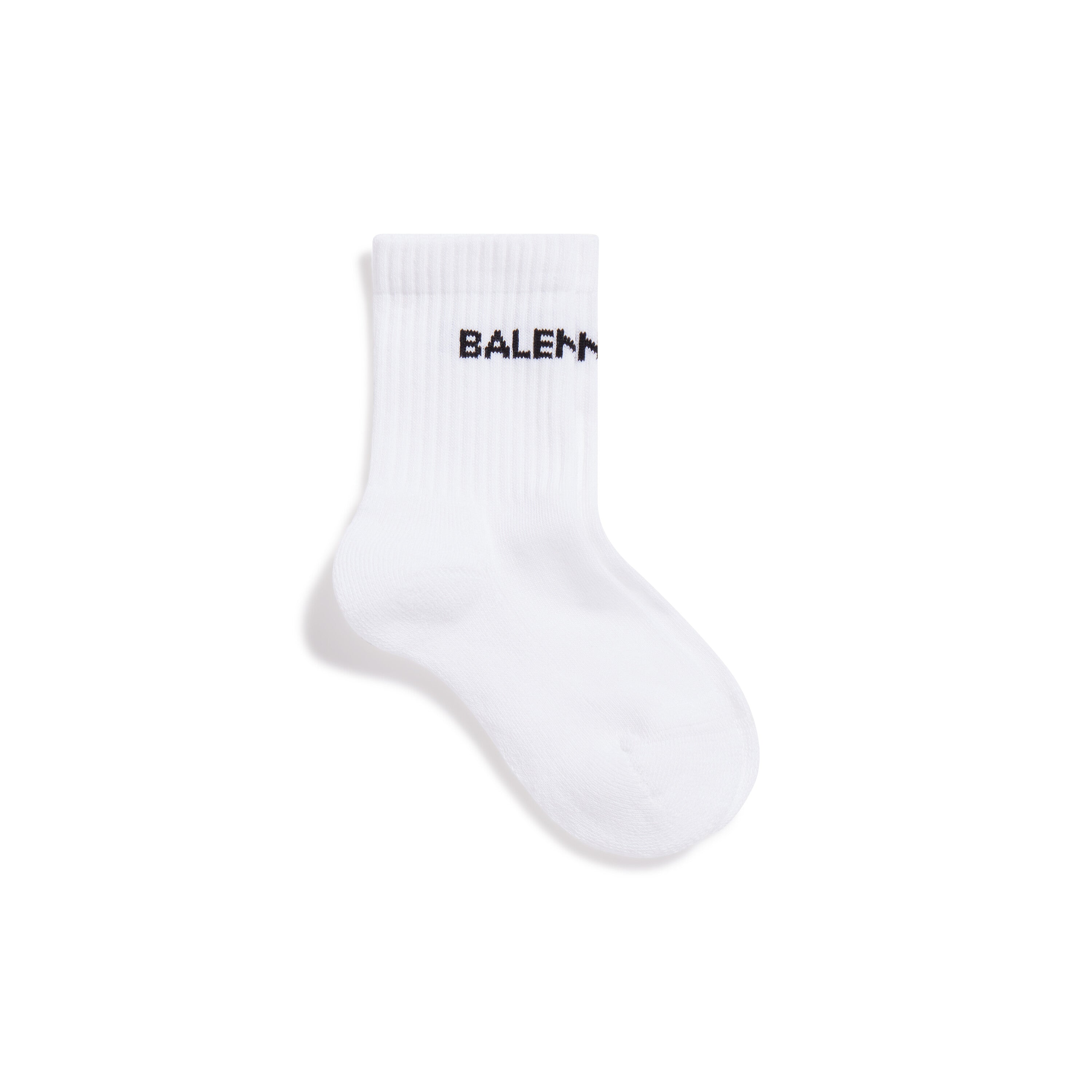 Boys & Girls White Logo Cotton Socks