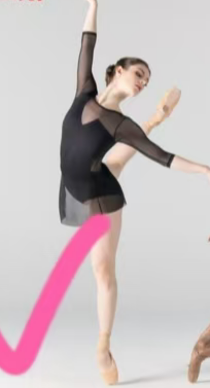 Girls Black Ballet Onesies(Fontea/01 Noir)