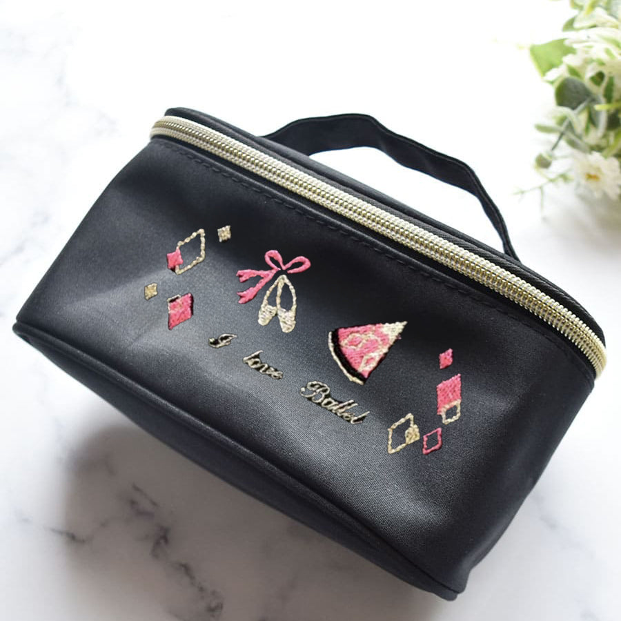 Girls Black"g60/C(Allerkinada)Pink"Vanity Pouch(M宽17x高9x深6.5cm)