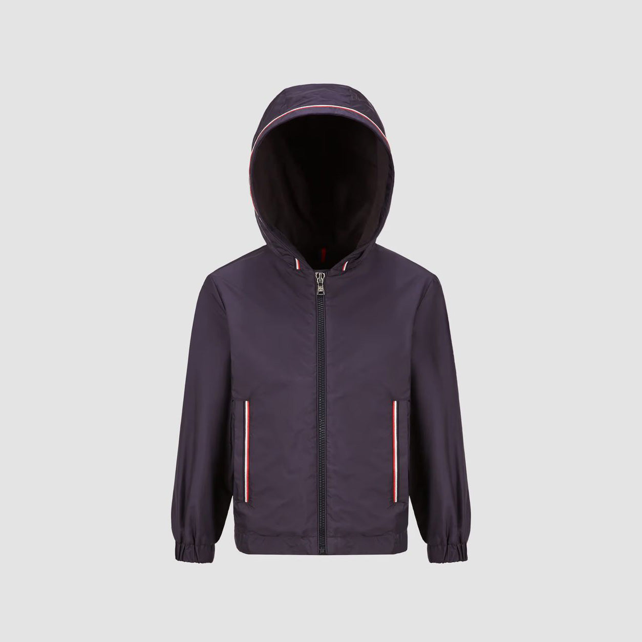 Boys Navy Hooded Zip-Up Jacket