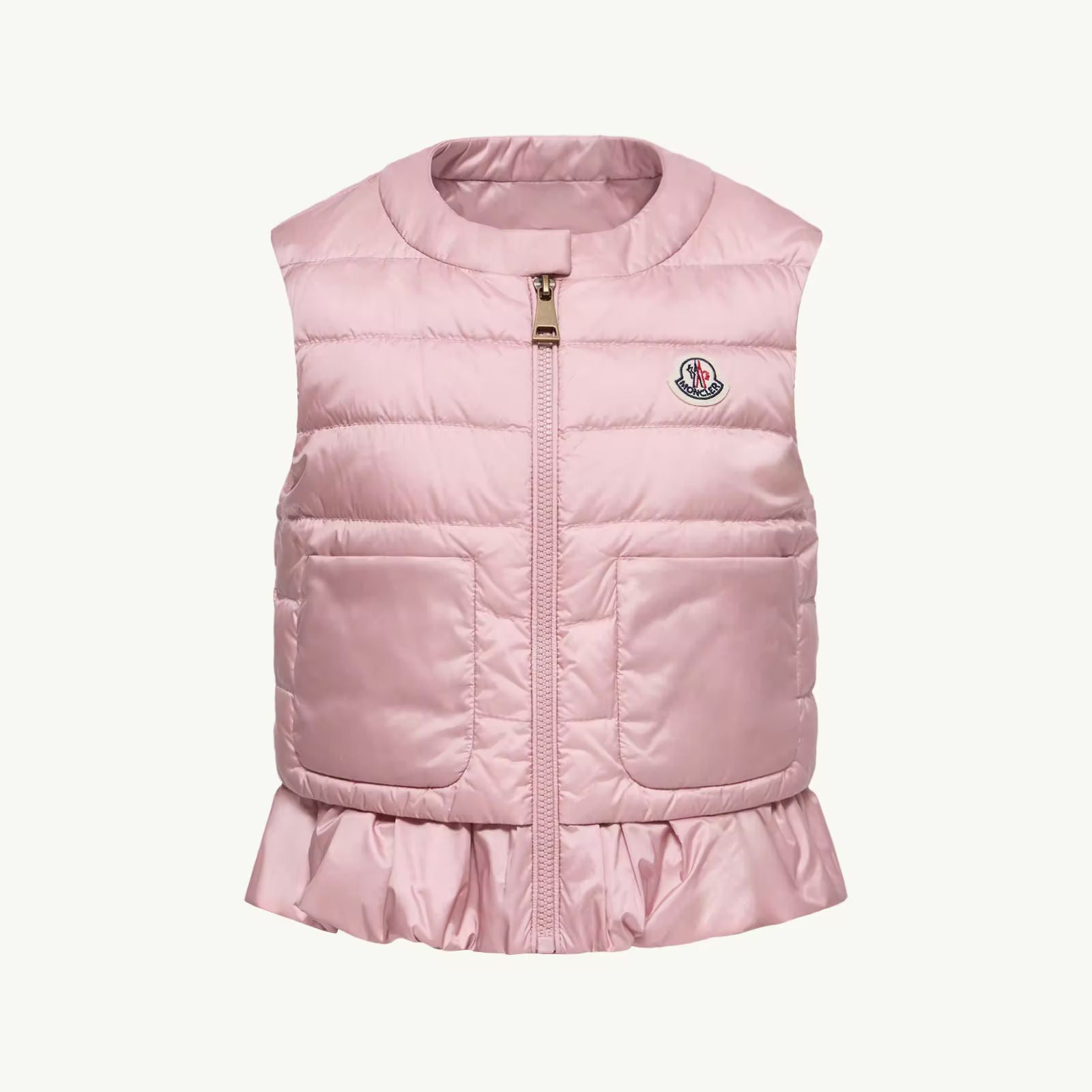 Girls Pastel Pink "LATIFE" Padded Down Gilet