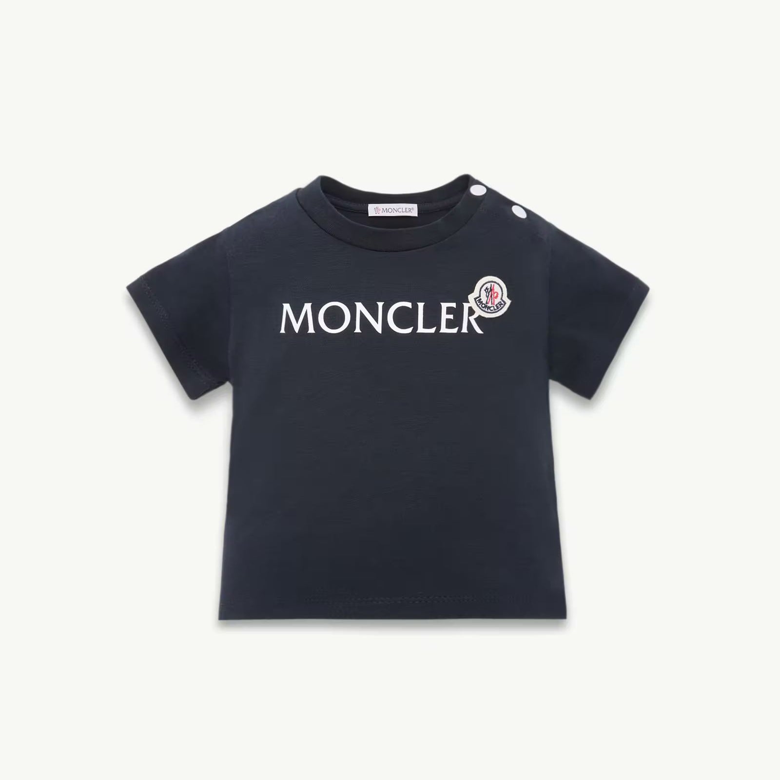 Baby Boys Navy Logo Cotton T-Shirt