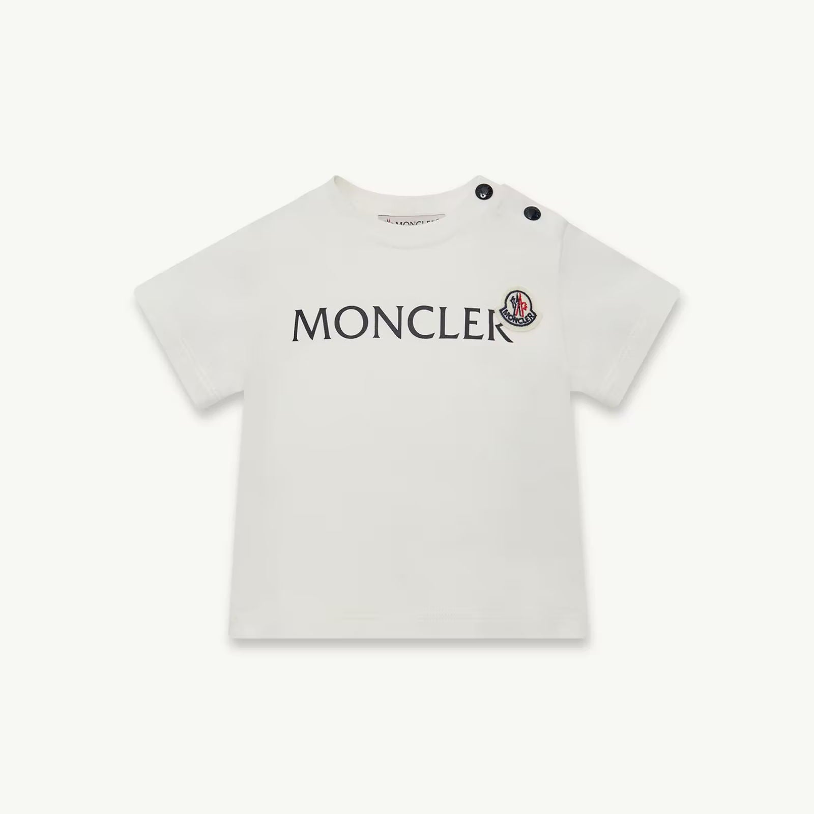 Baby Boys White Logo Cotton T-Shirt