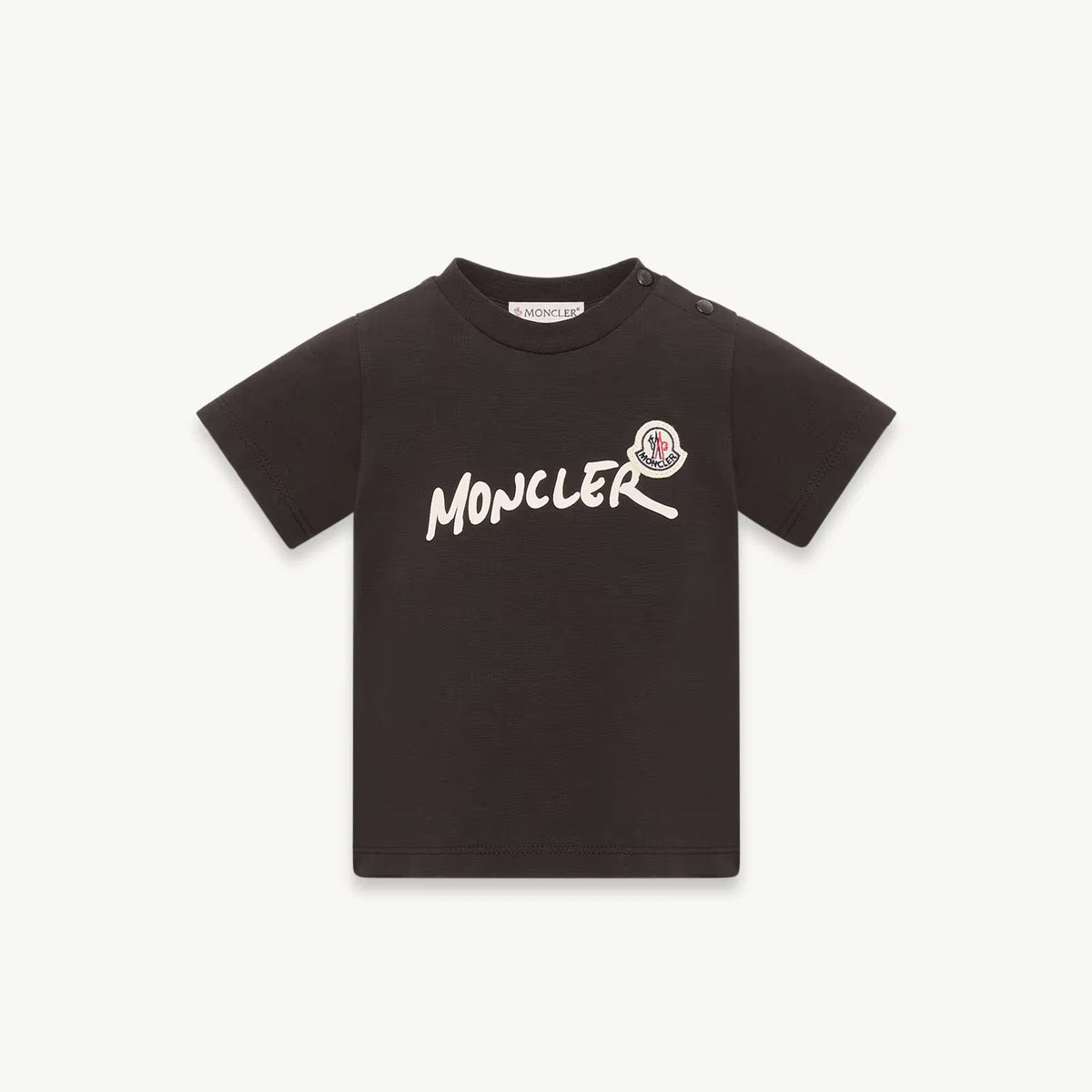Baby Boys Black Logo Cotton T-Shirt