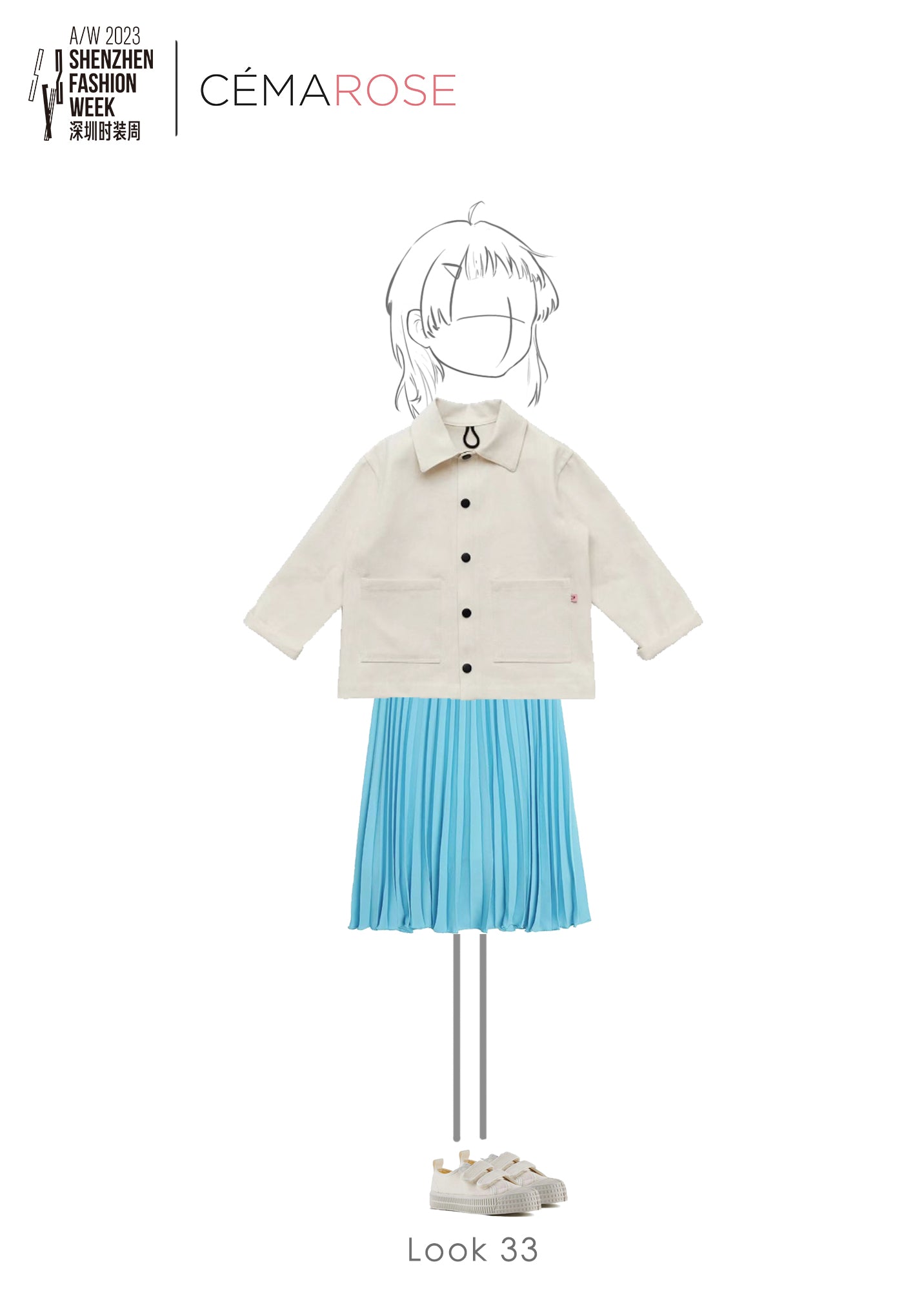 Boys & Girls White Denim Jacket