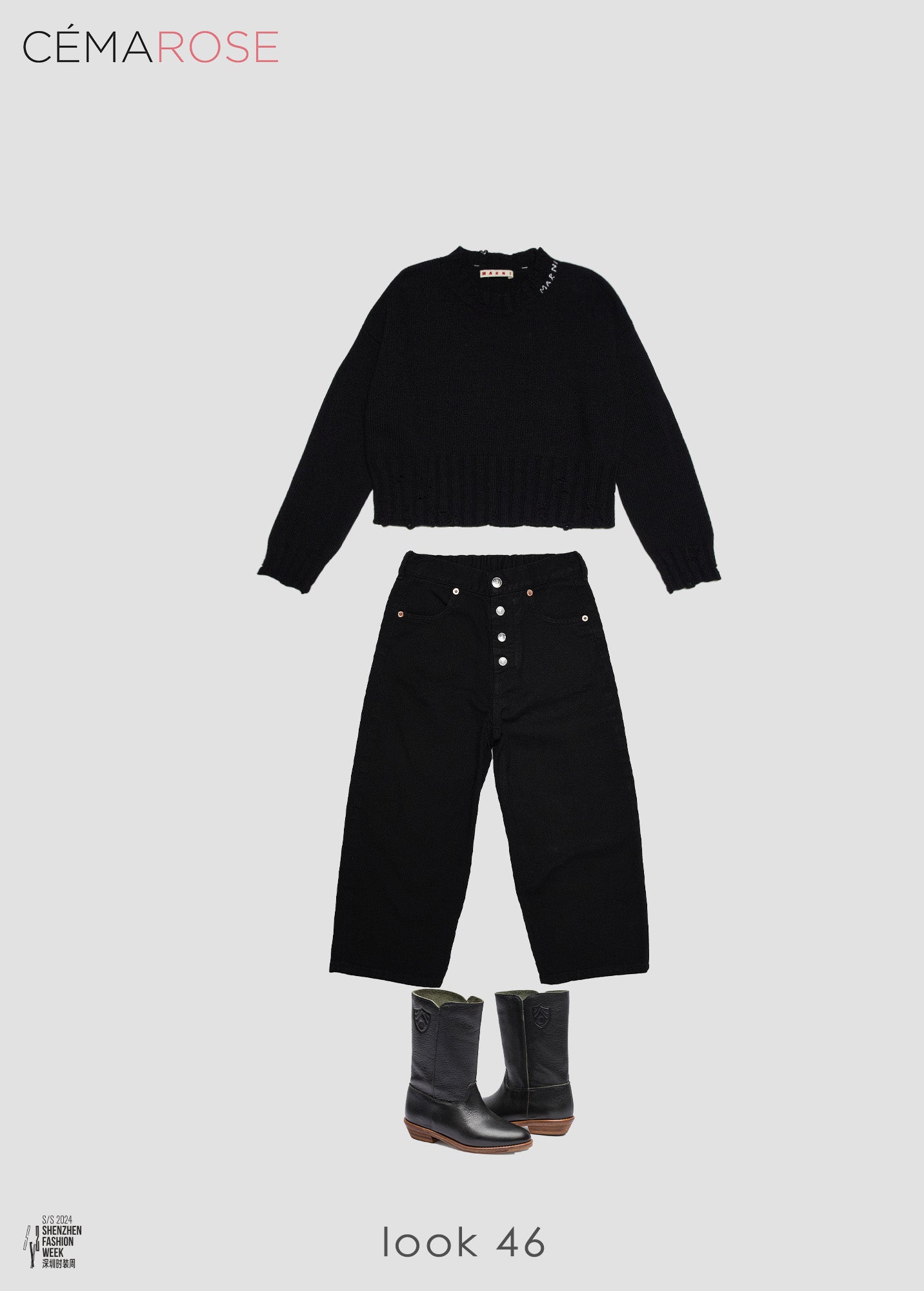 Boys & Girls Black Cotton Trousers