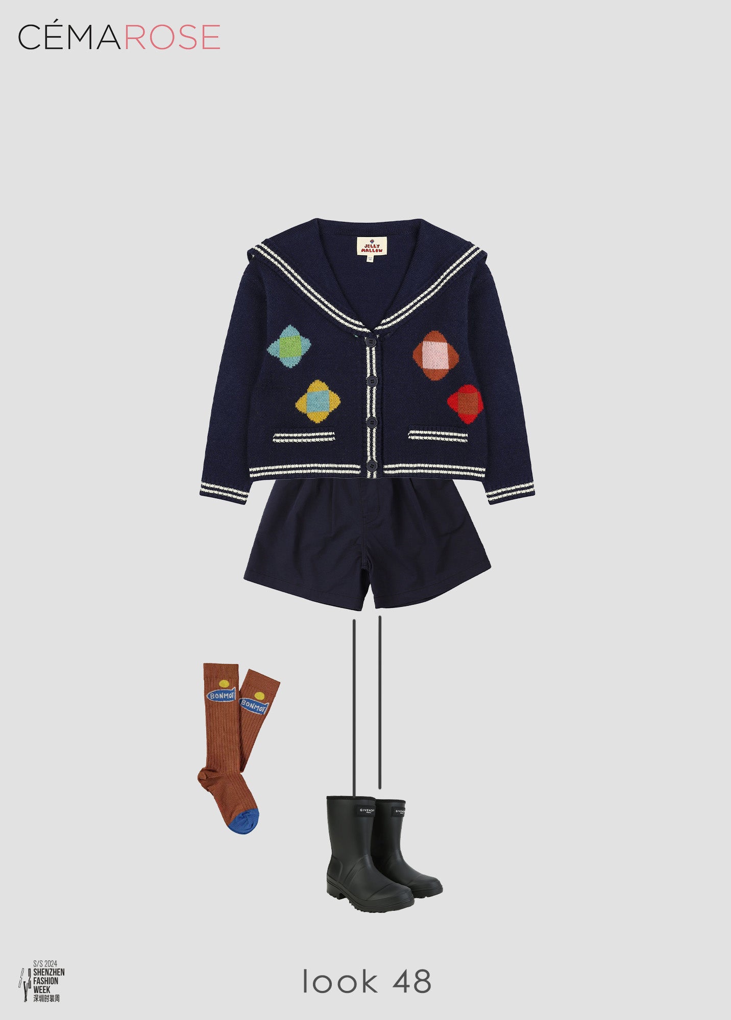 Boys & Girls Brown Logo Cotton Socks