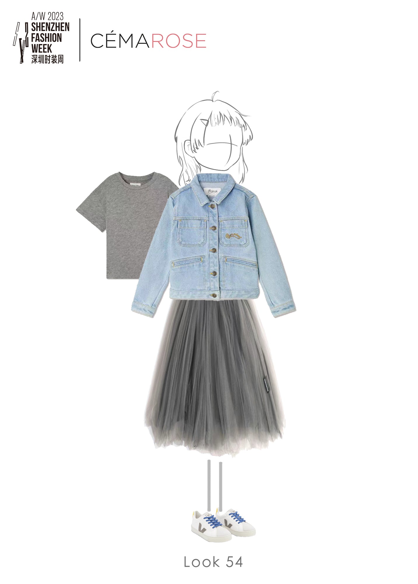 Girls Grey Yarn Skirt