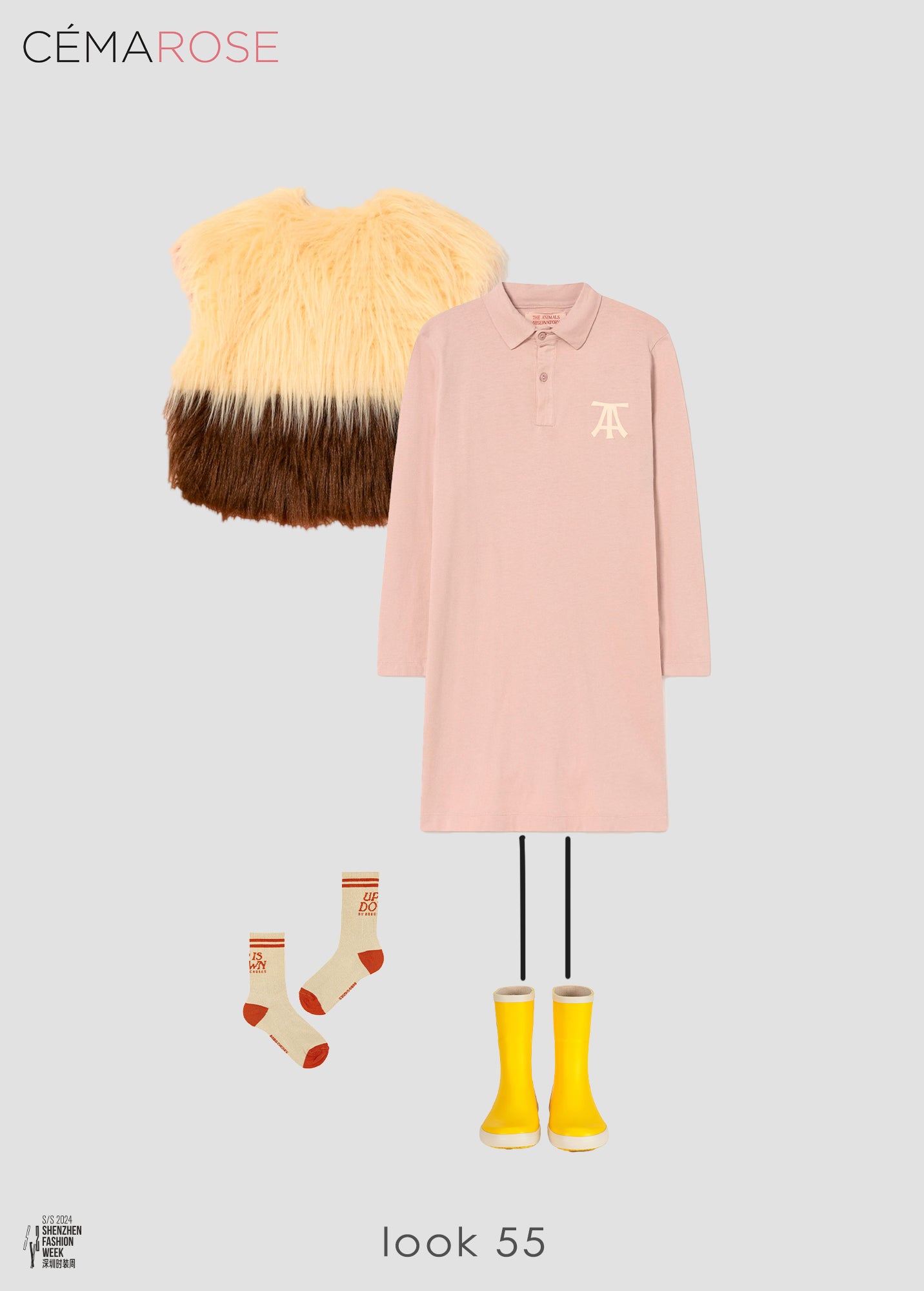 Boys & Girls Beige Logo Cotton Socks