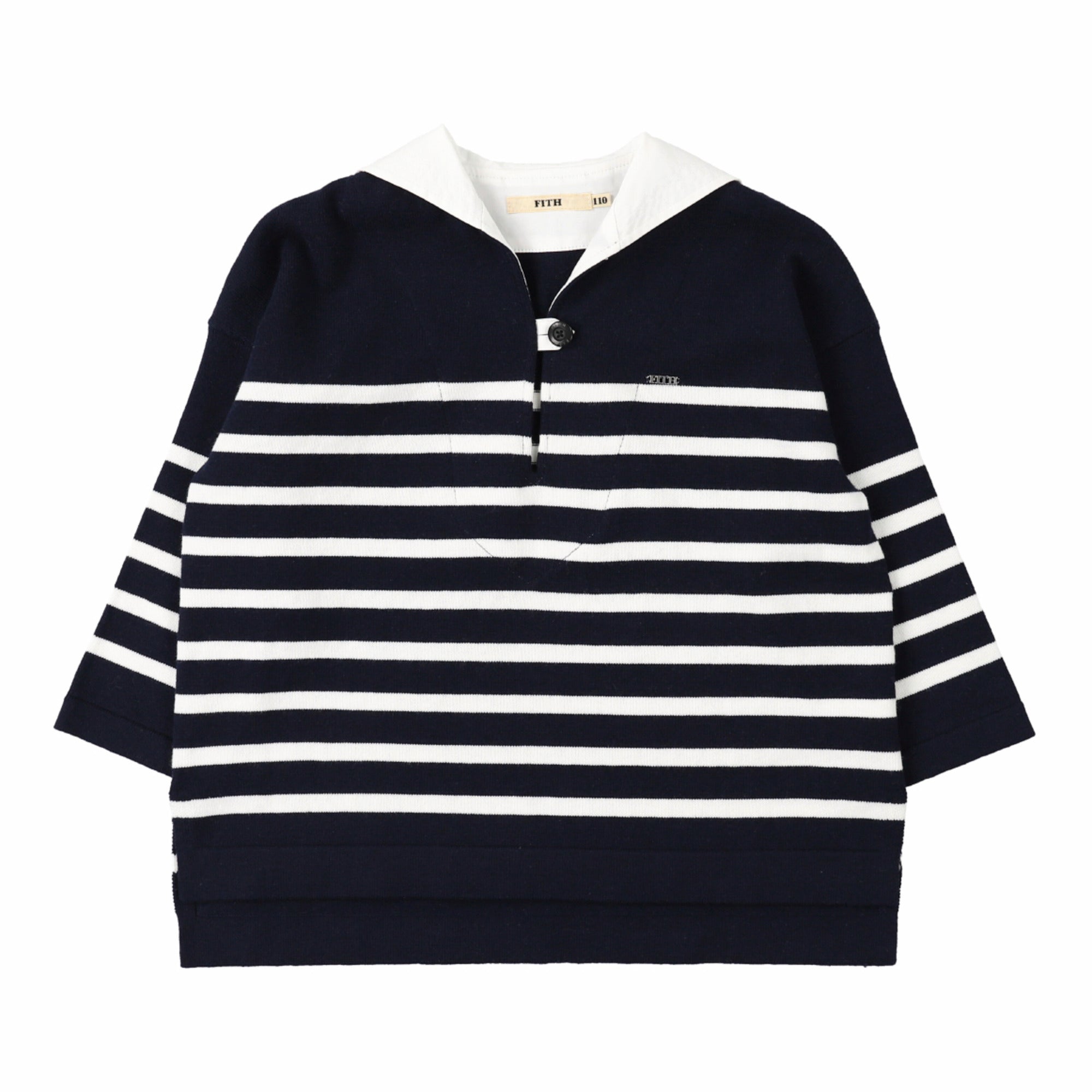 Boys & Girls Navy Stripes Cotton T-Shirt