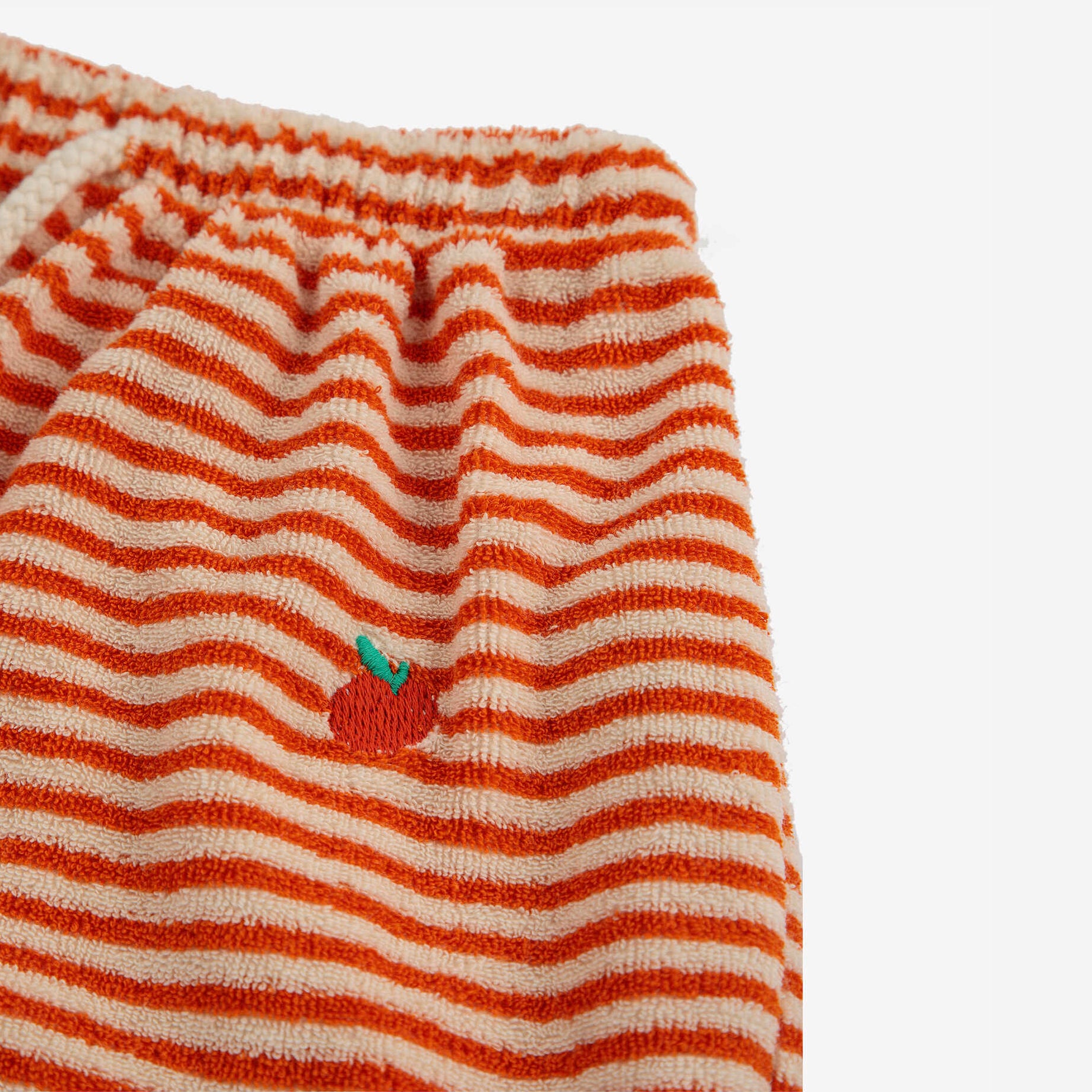 Pantalon en coton à rayures orange pour bébés garçons et filles