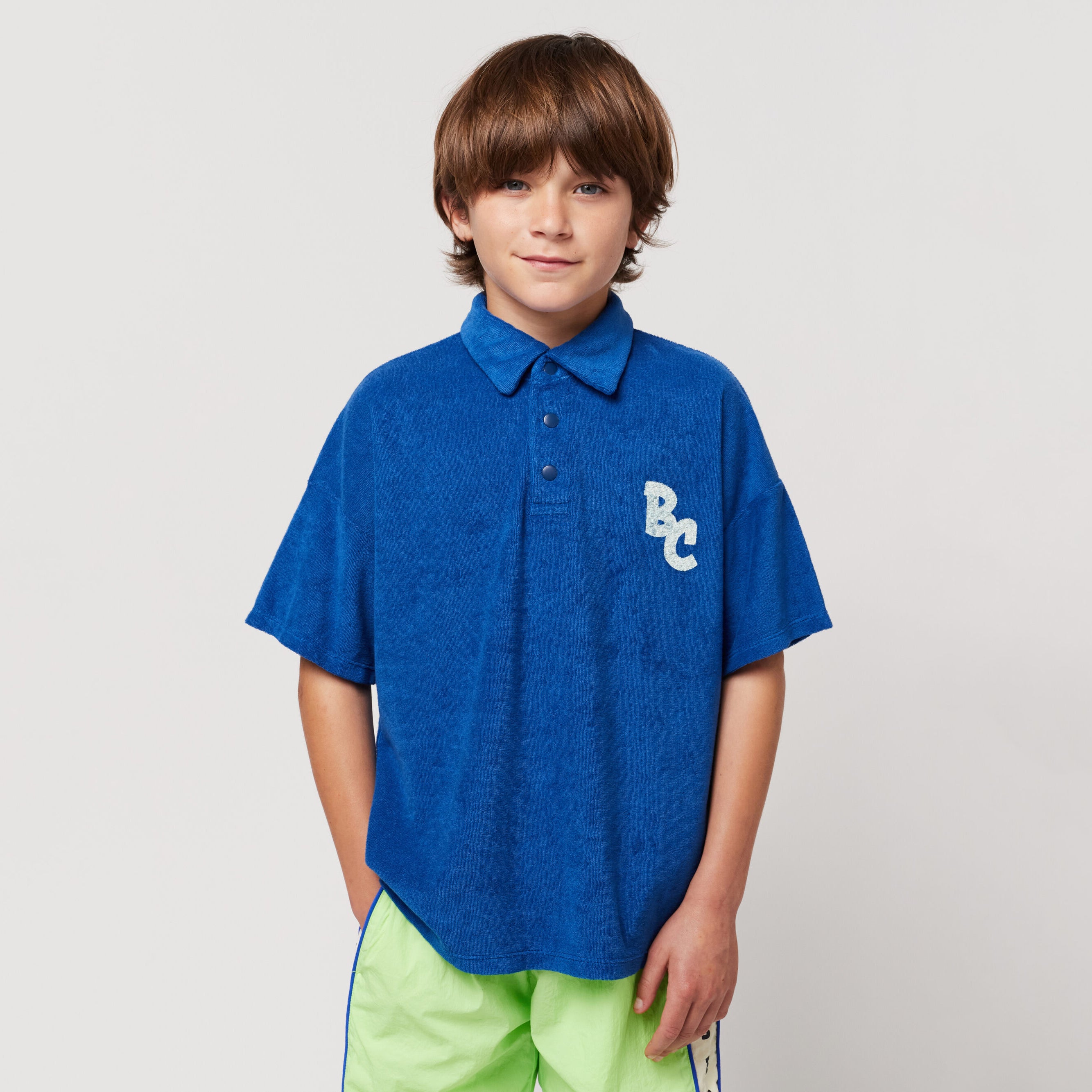 Boys Blue Logo Cotton Polo Shirt