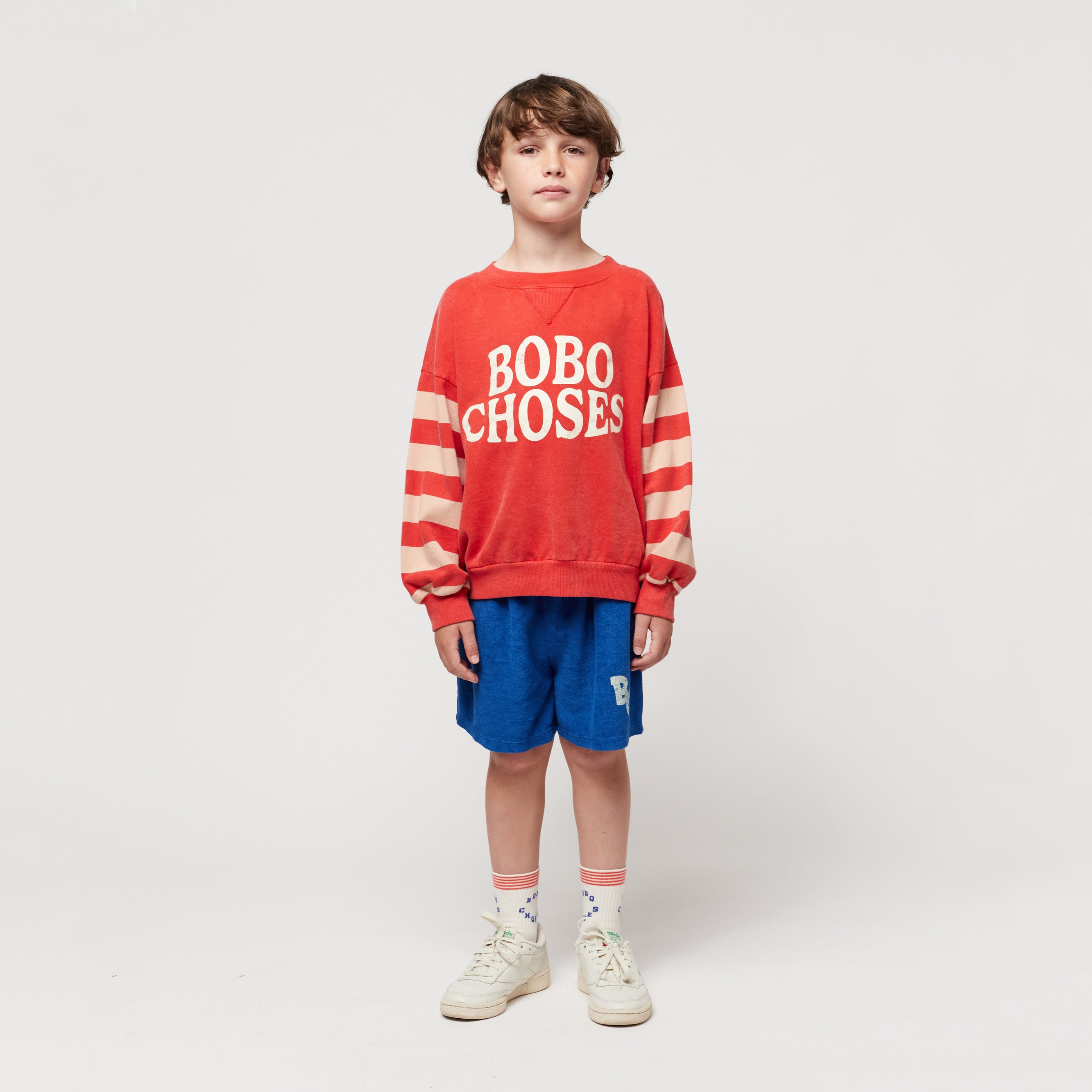Boys & Girls Red Logo Cotton Sweatshirt