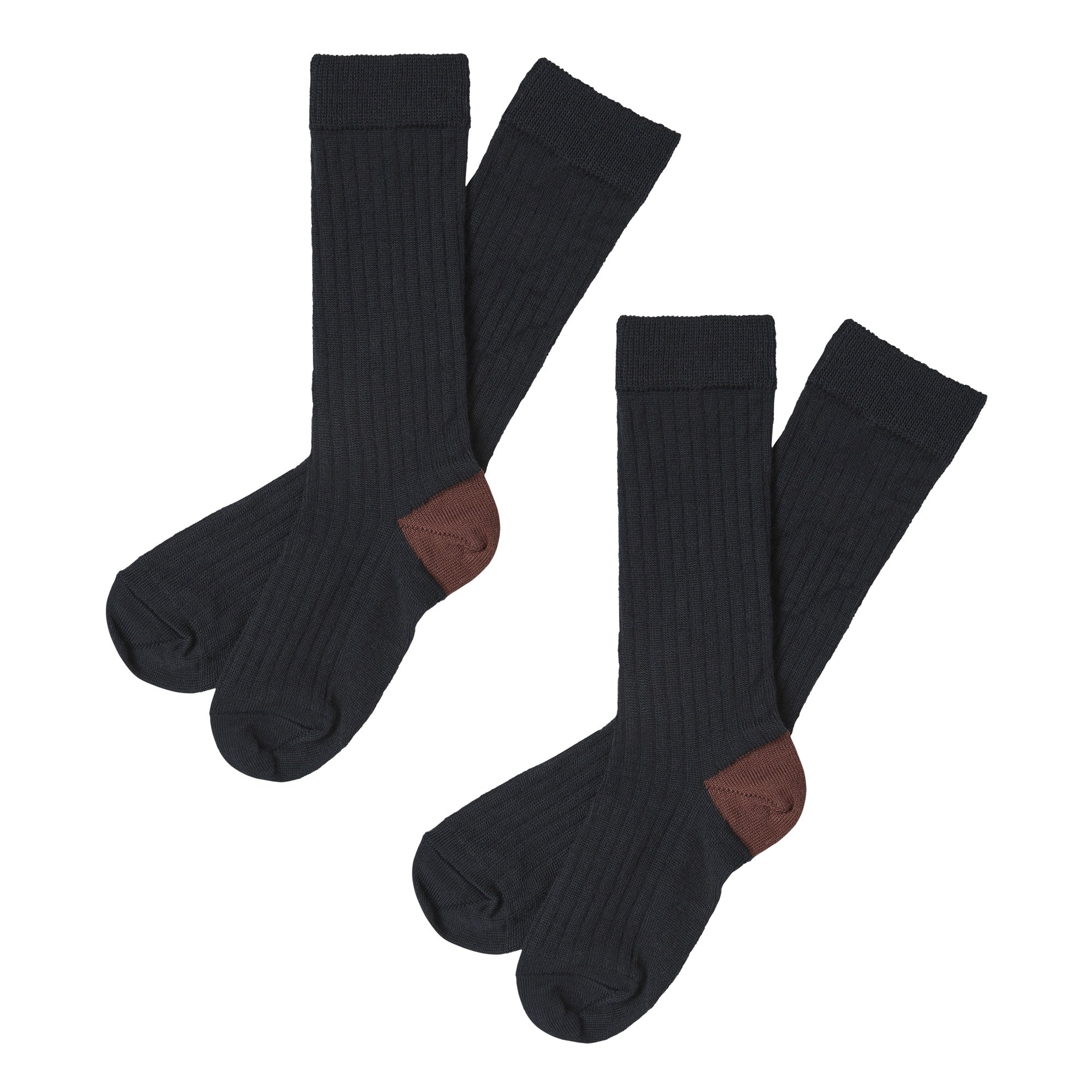 Boys & Girls Navy Wool Long Socks Set(2 Pack)