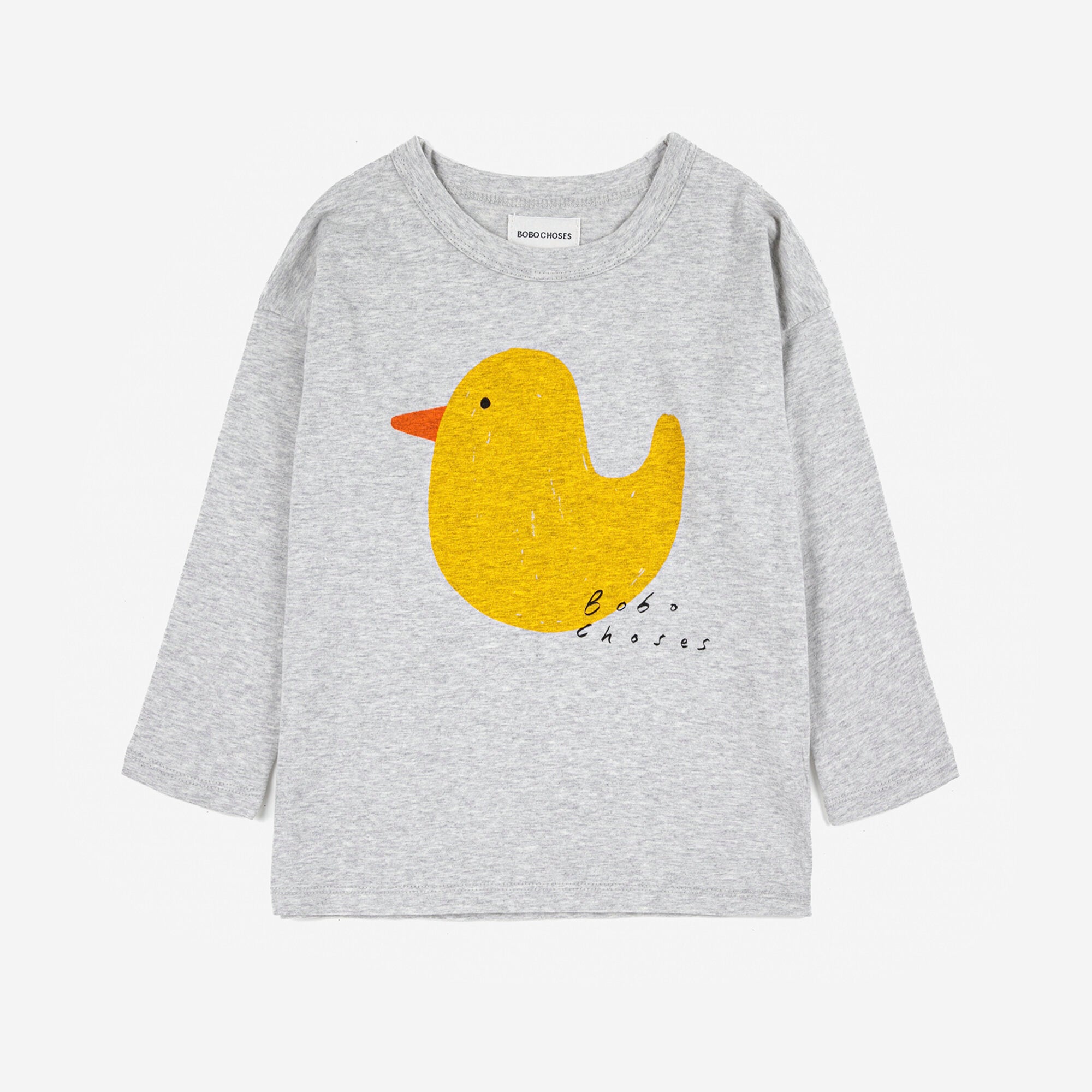Boys & Girls Grey Printed Cotton T-Shirt