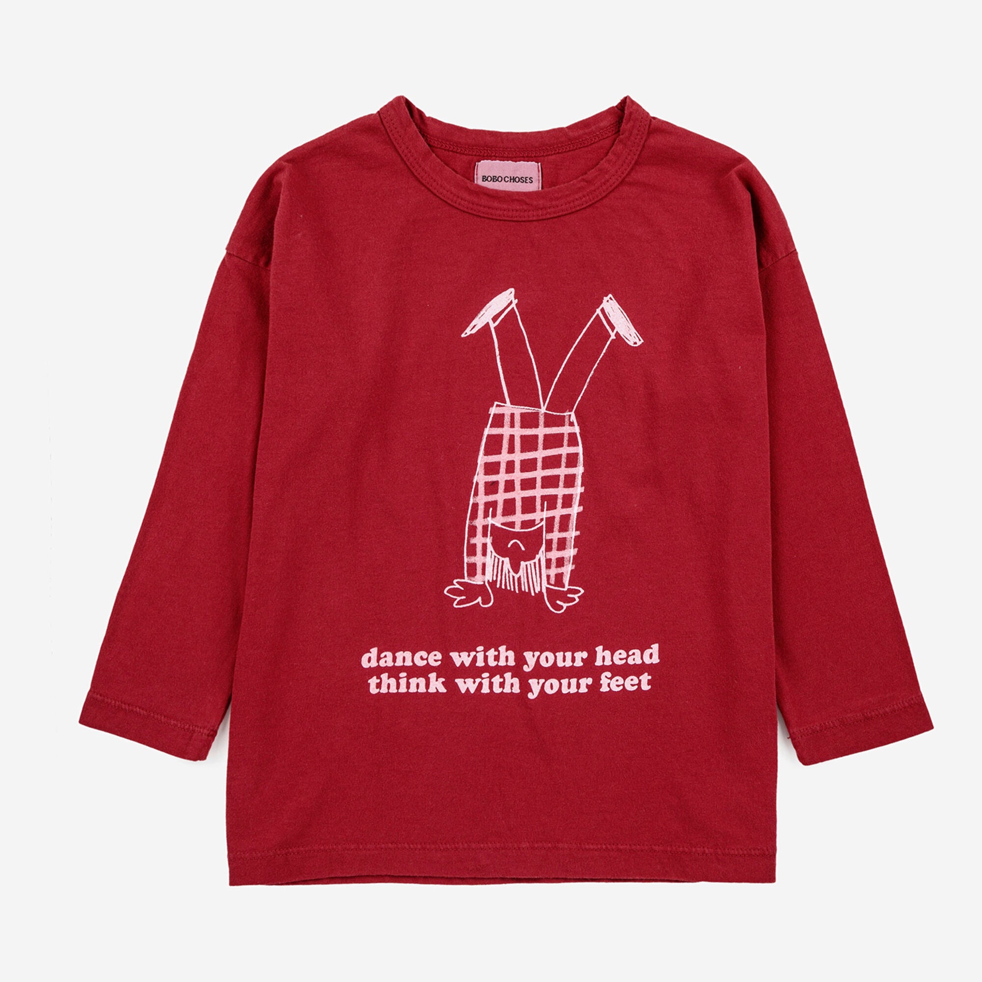Boys & Girls Red Printed Cotton T-Shirt