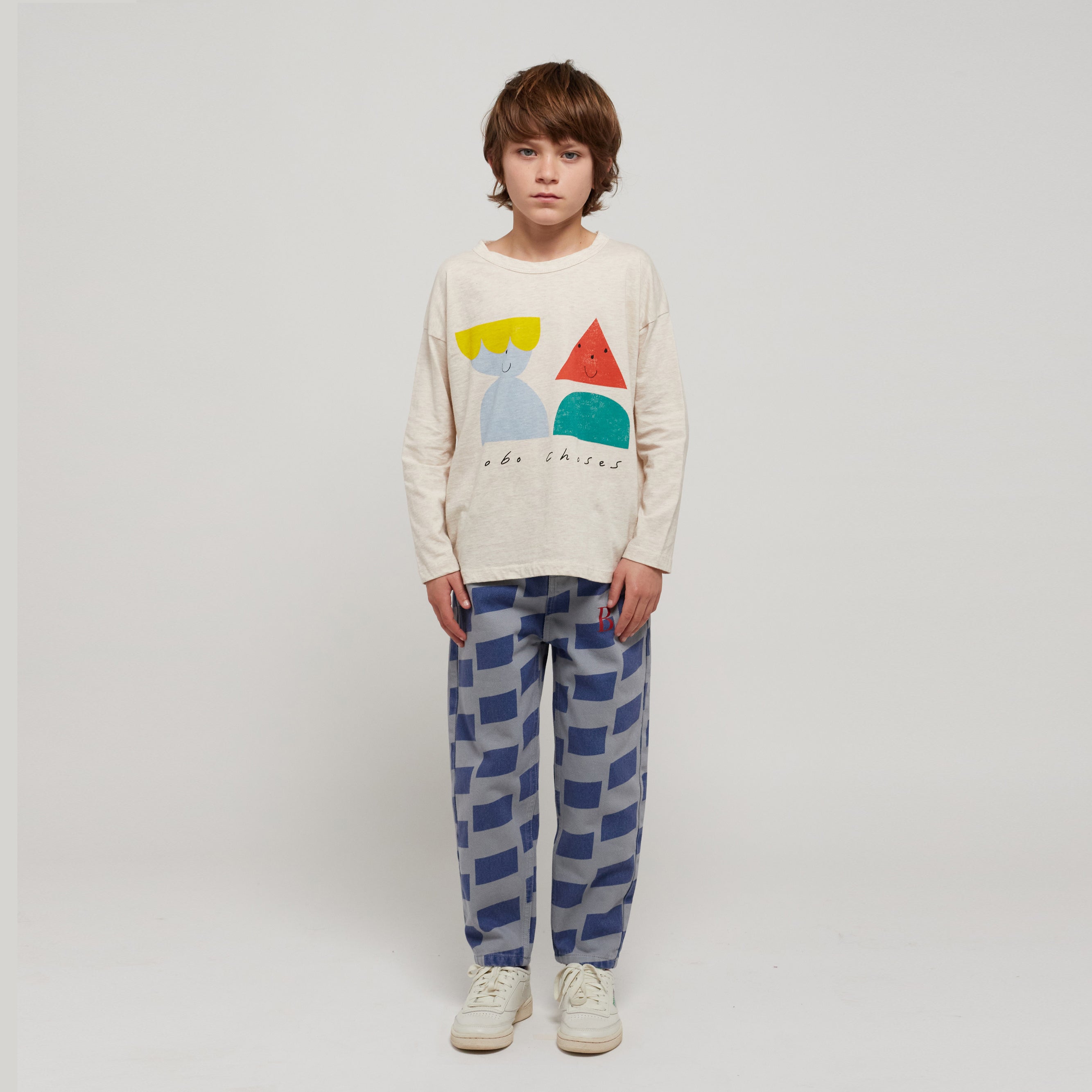 Boys & Girls Beige Printed Cotton T-Shirt