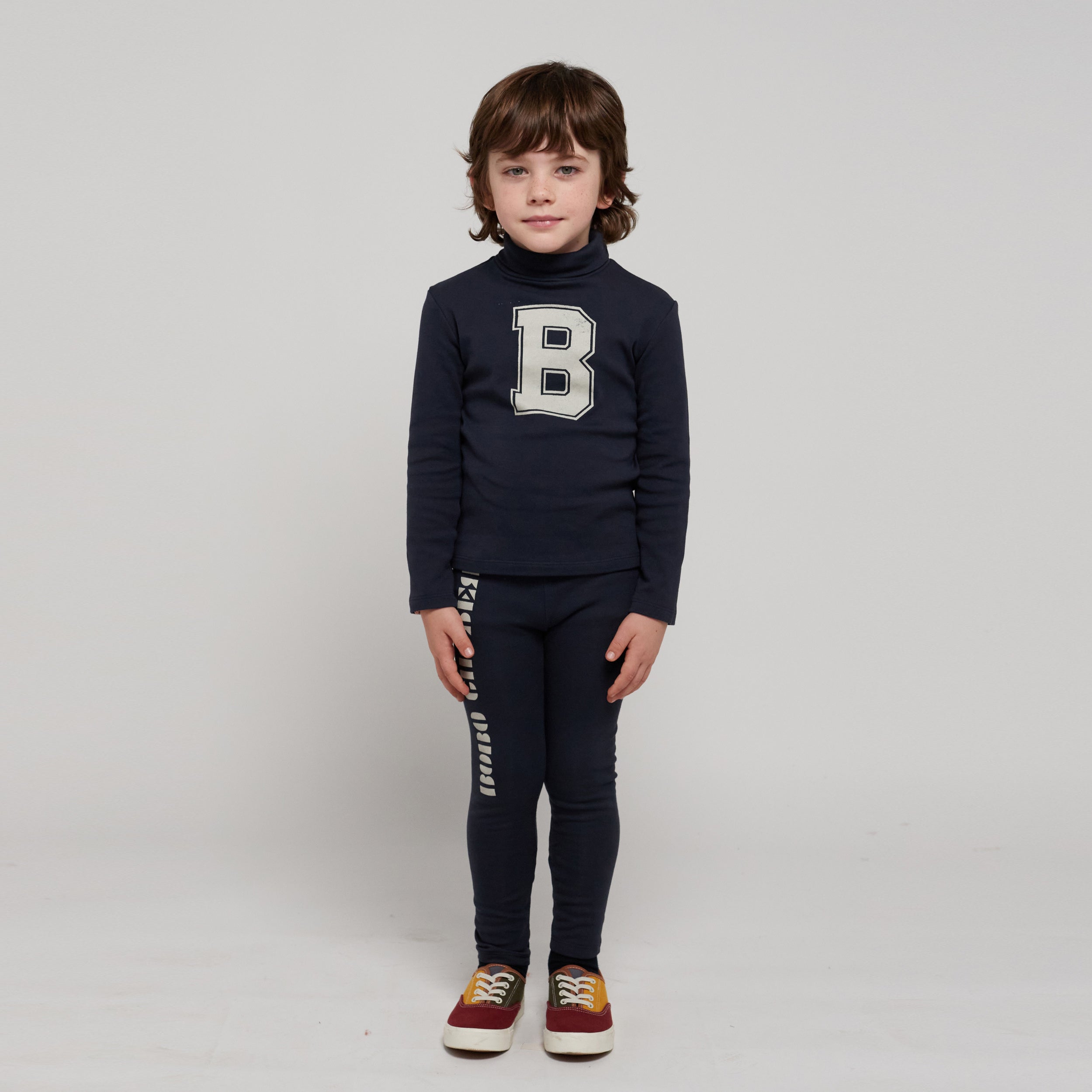 Girls Navy Logo T-Shirt