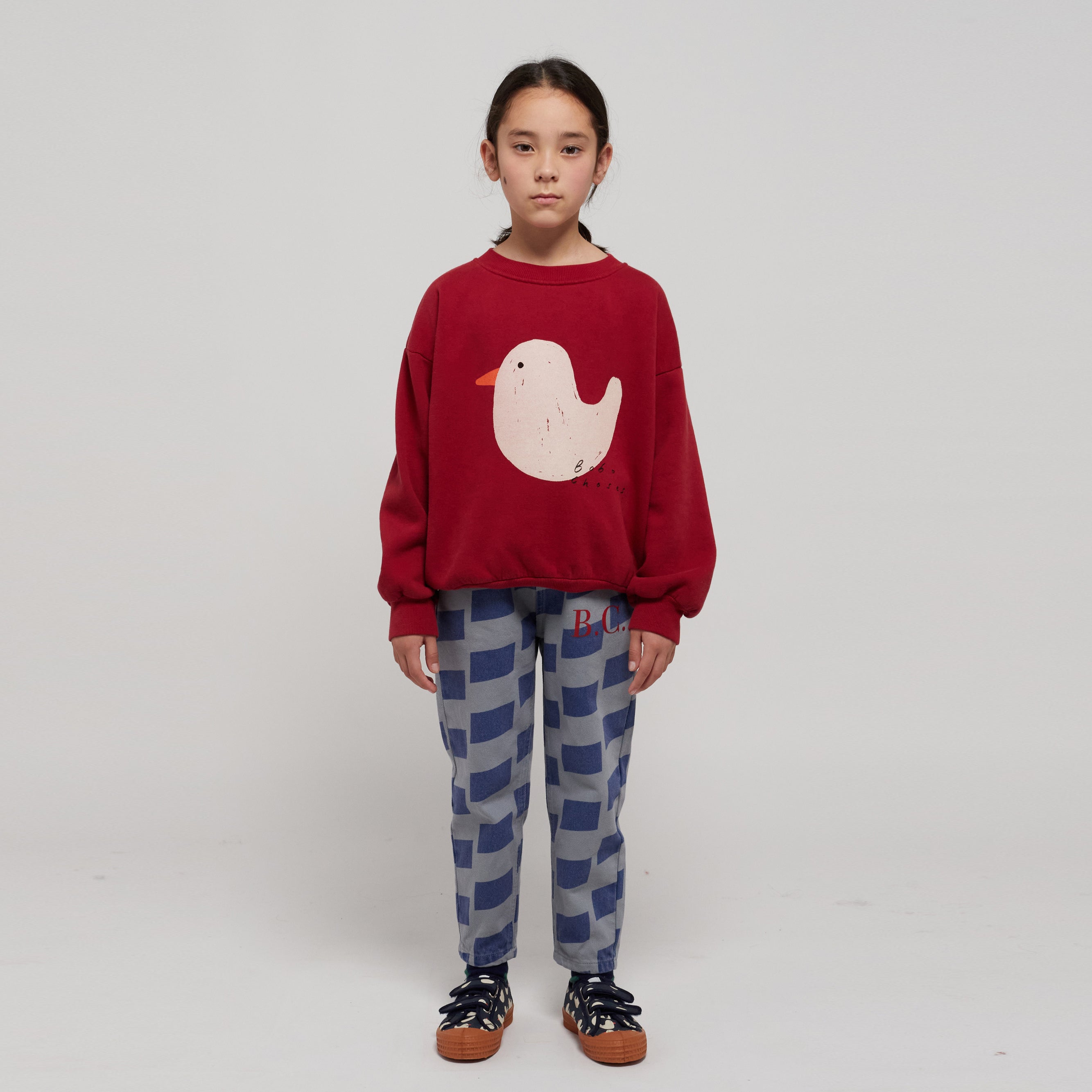 Boys & Girls Red Printed Cotton Sweatshirt