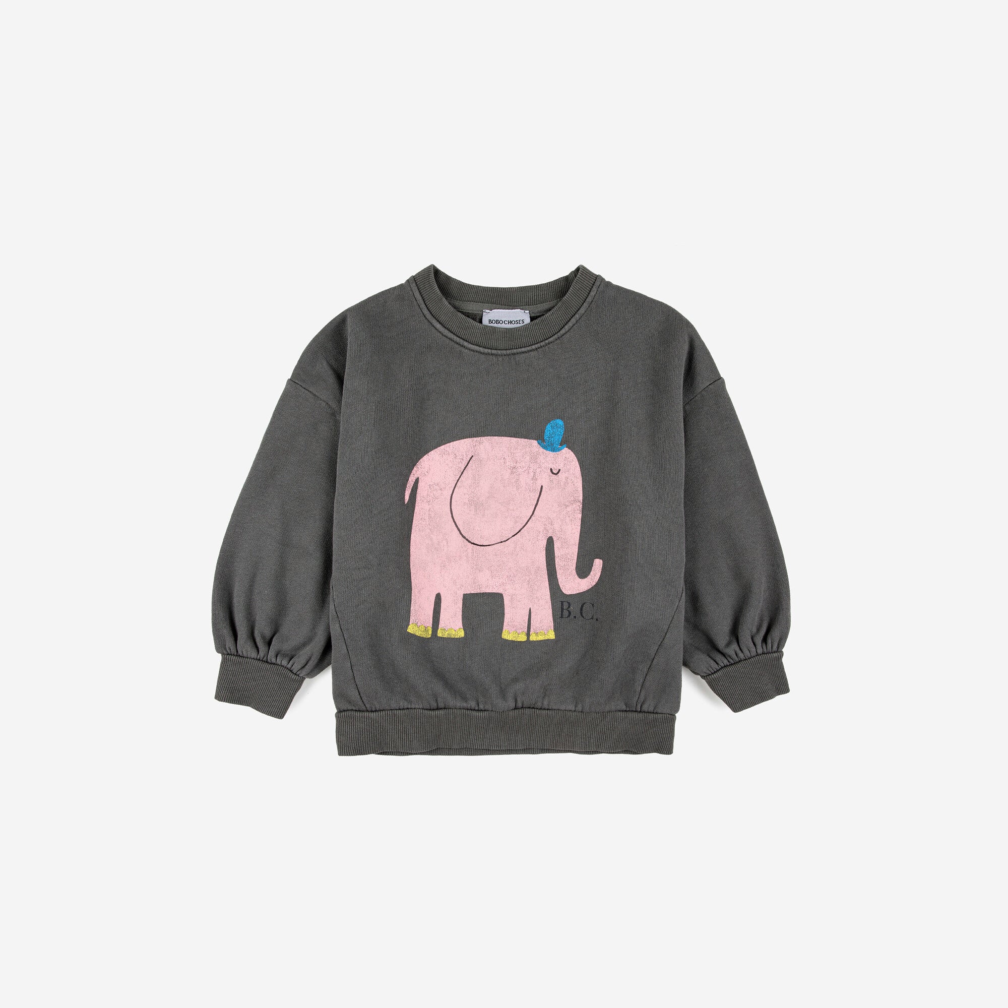 Boys & Girls Grey Printed Cotton Sweatshirt