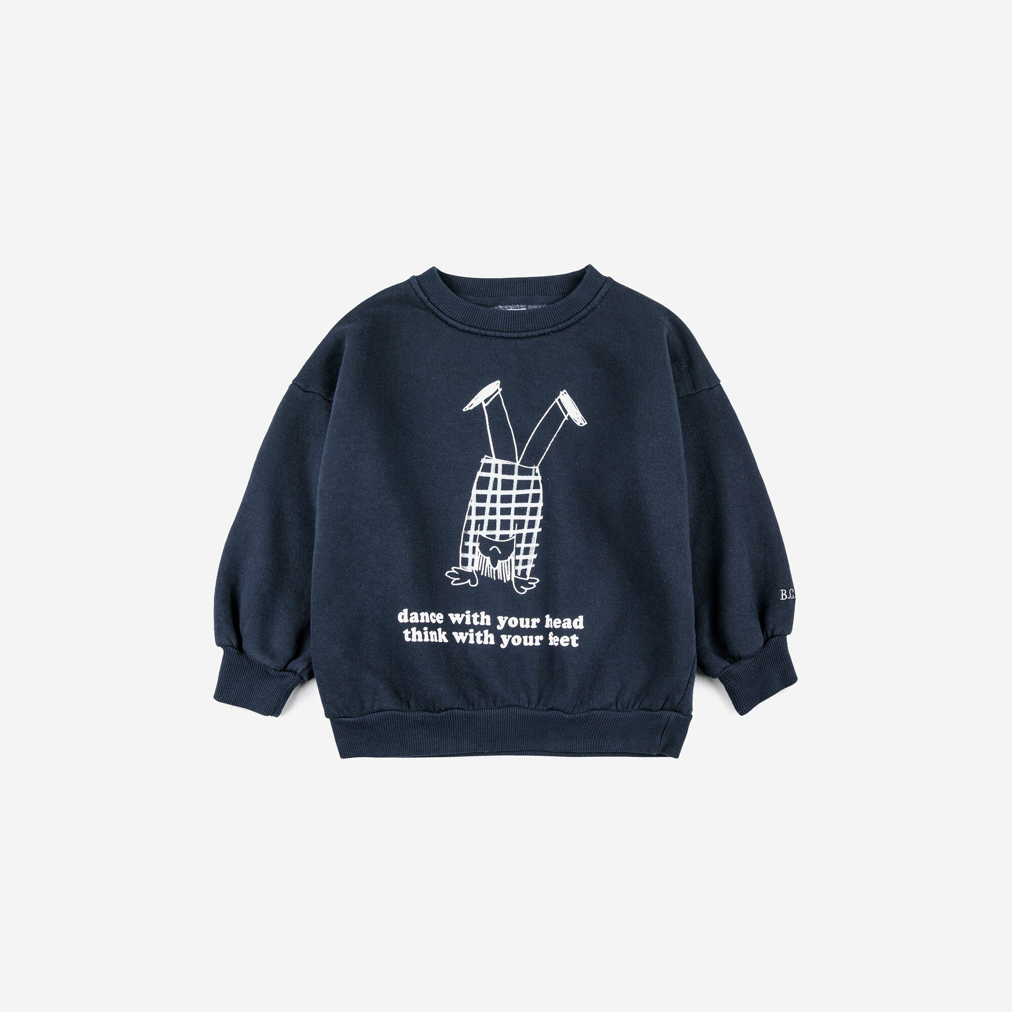 Boys & Girls Navy Logo Cotton Sweatshirt