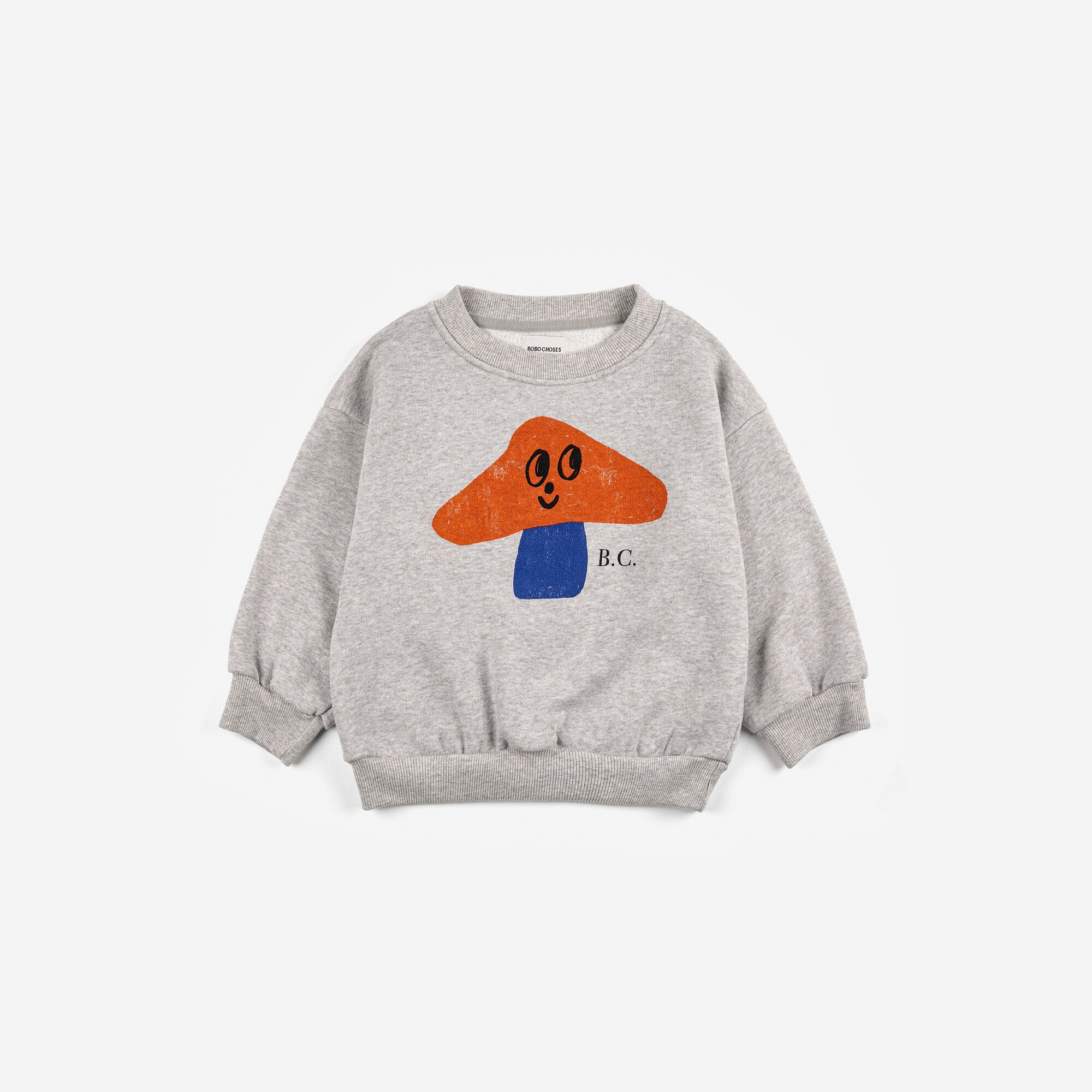 Boys & Girls Light Grey Printed Cotton Sweatshirt