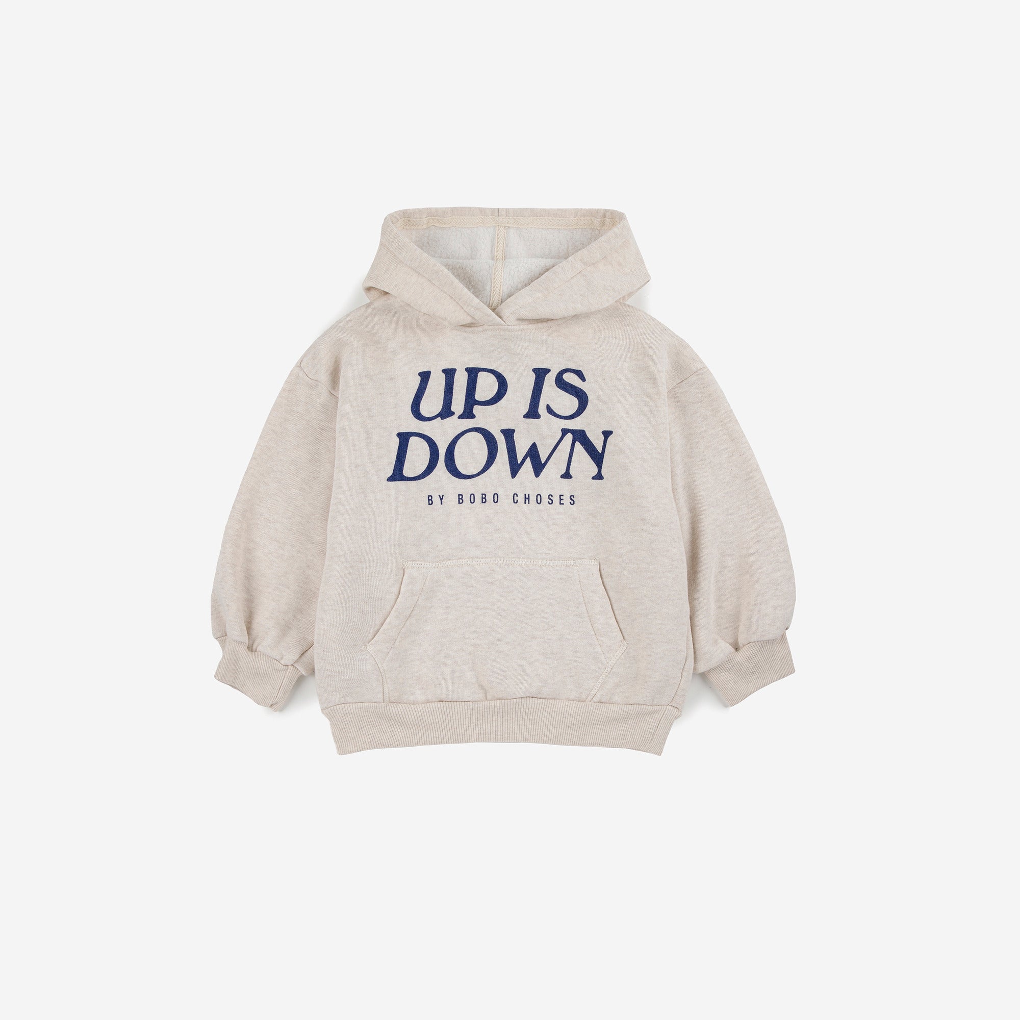 Boys & Girls Beige Hooded Cotton Sweatshirt