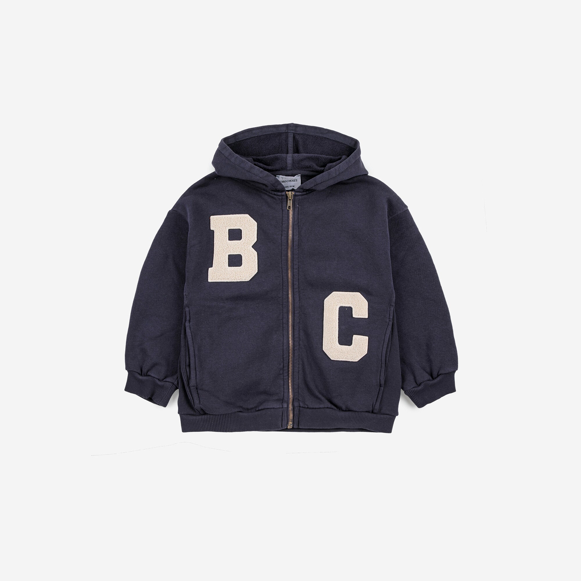Boys & Girls Navy Cotton Zip-Up Top
