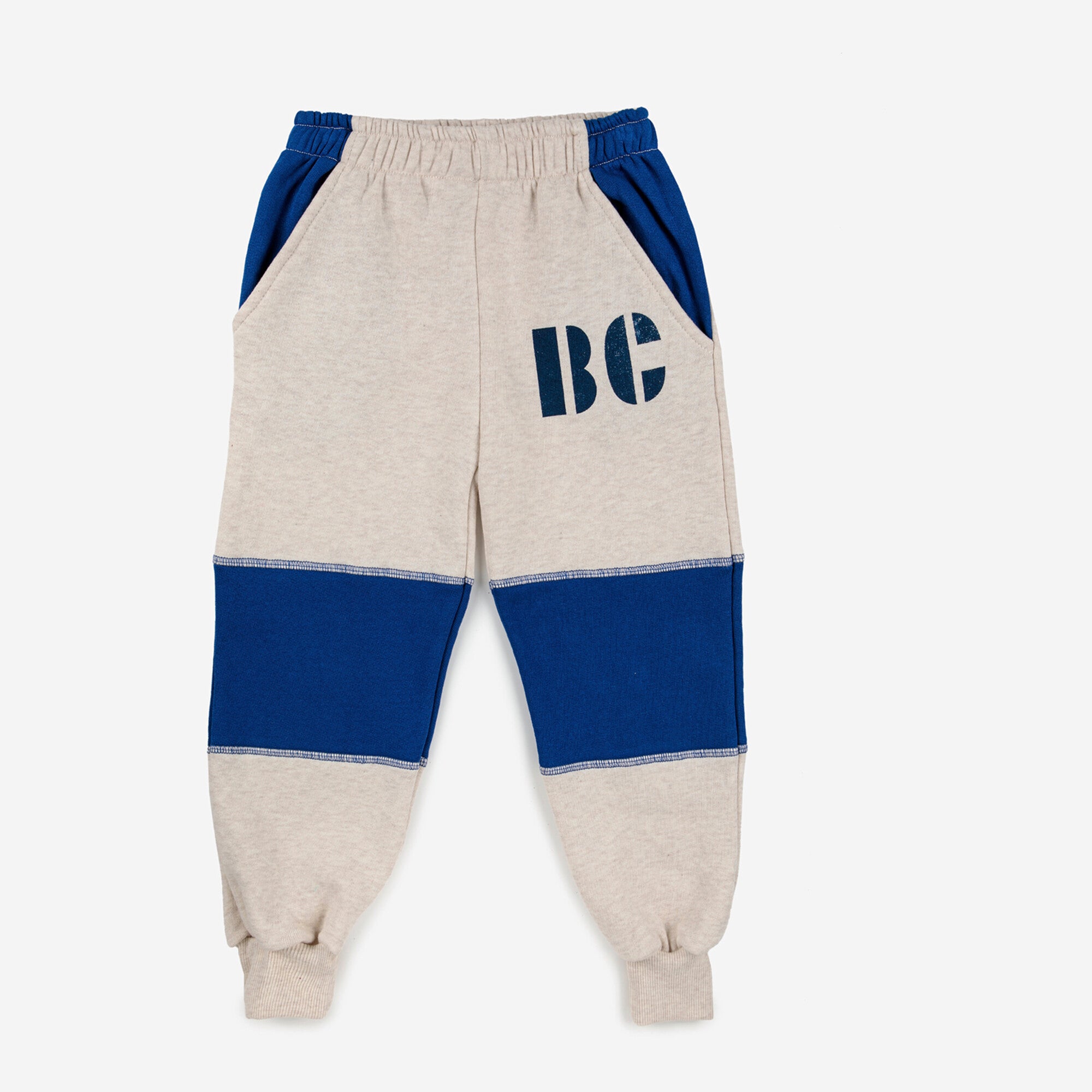 Boys & Girls Beige Logo Cotton Trousers