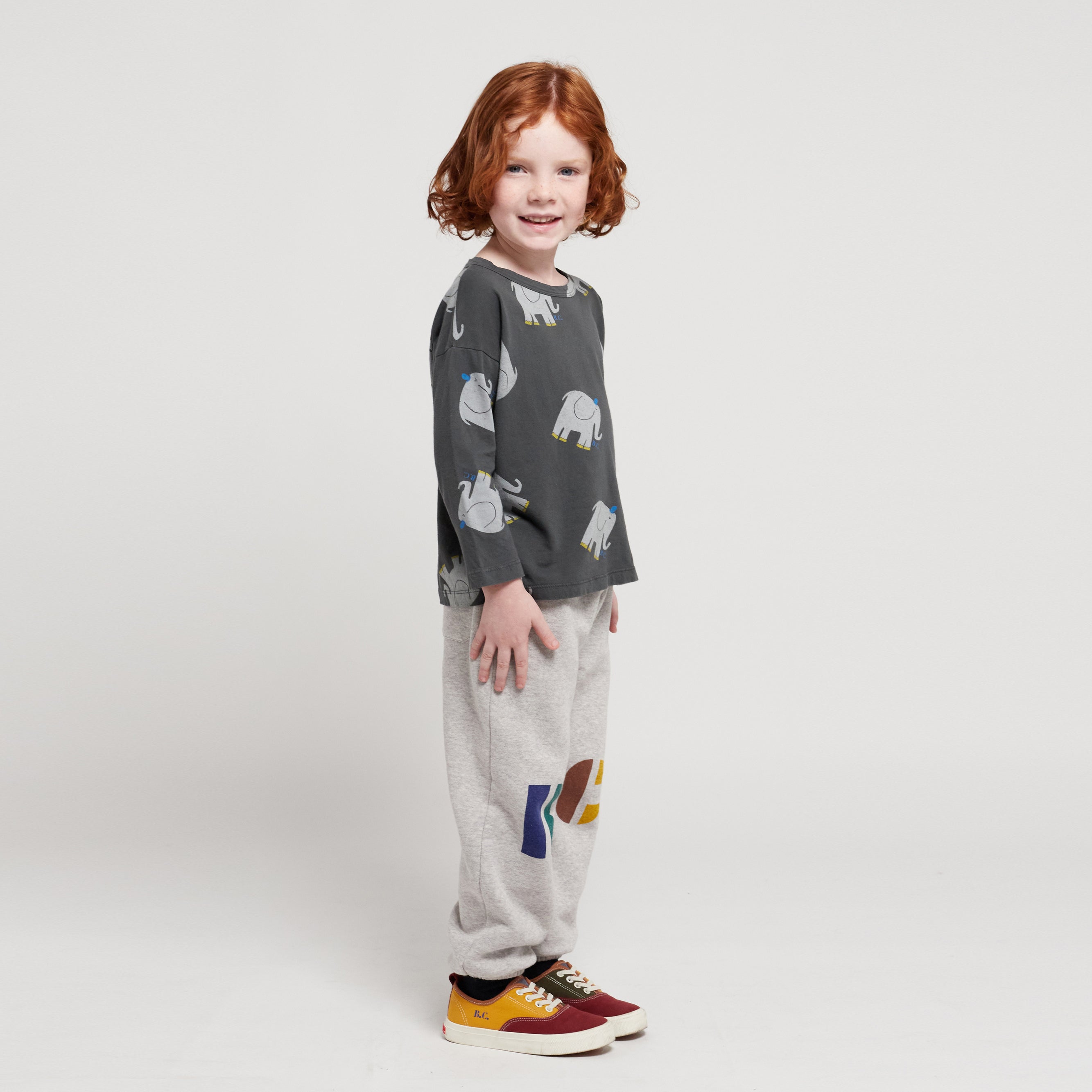 Boys & Girls Grey Logo Cotton Trousers