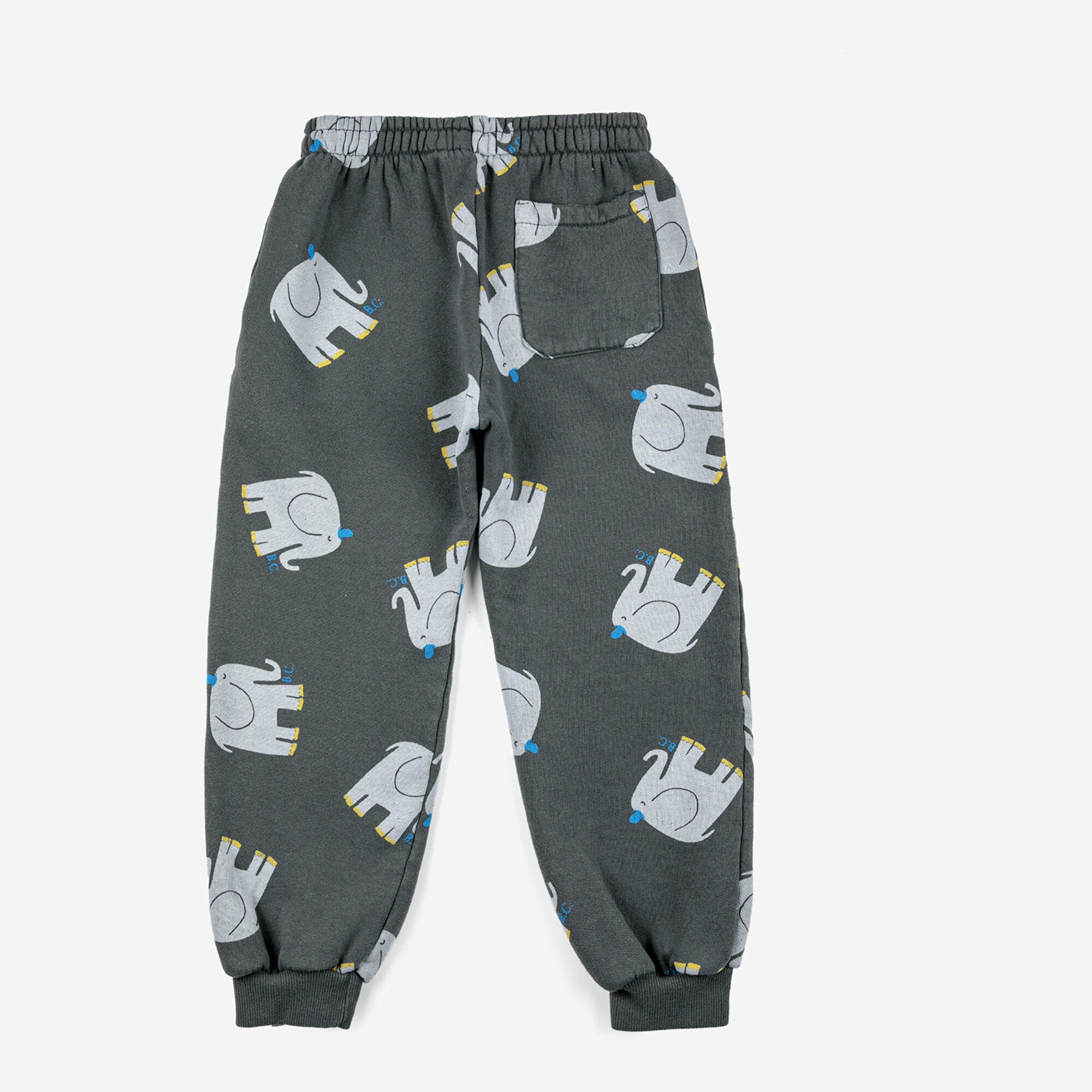 Boys & Girls Dark Grey Printed Cotton Trousers