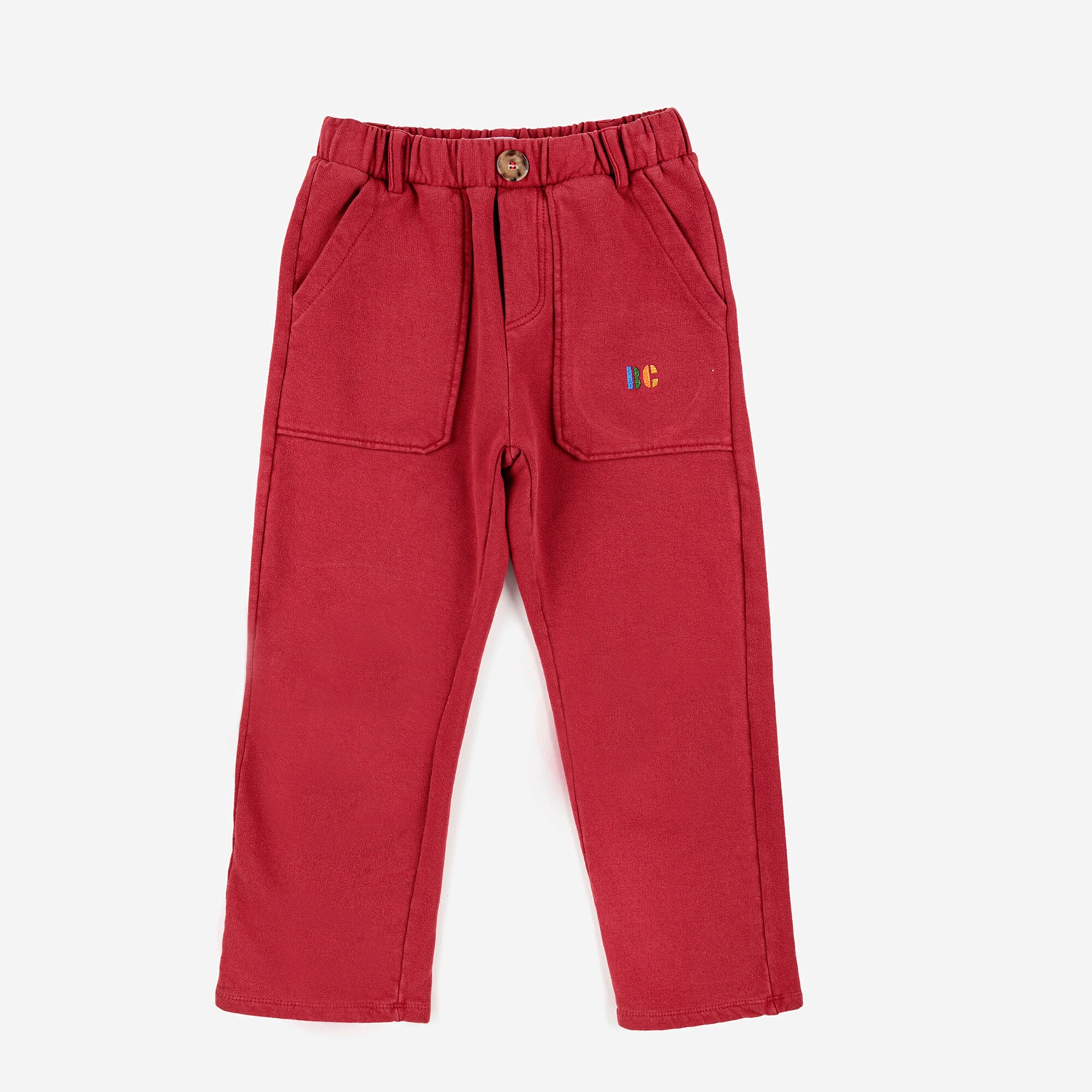 Boys & Girls Red Cotton Trousers