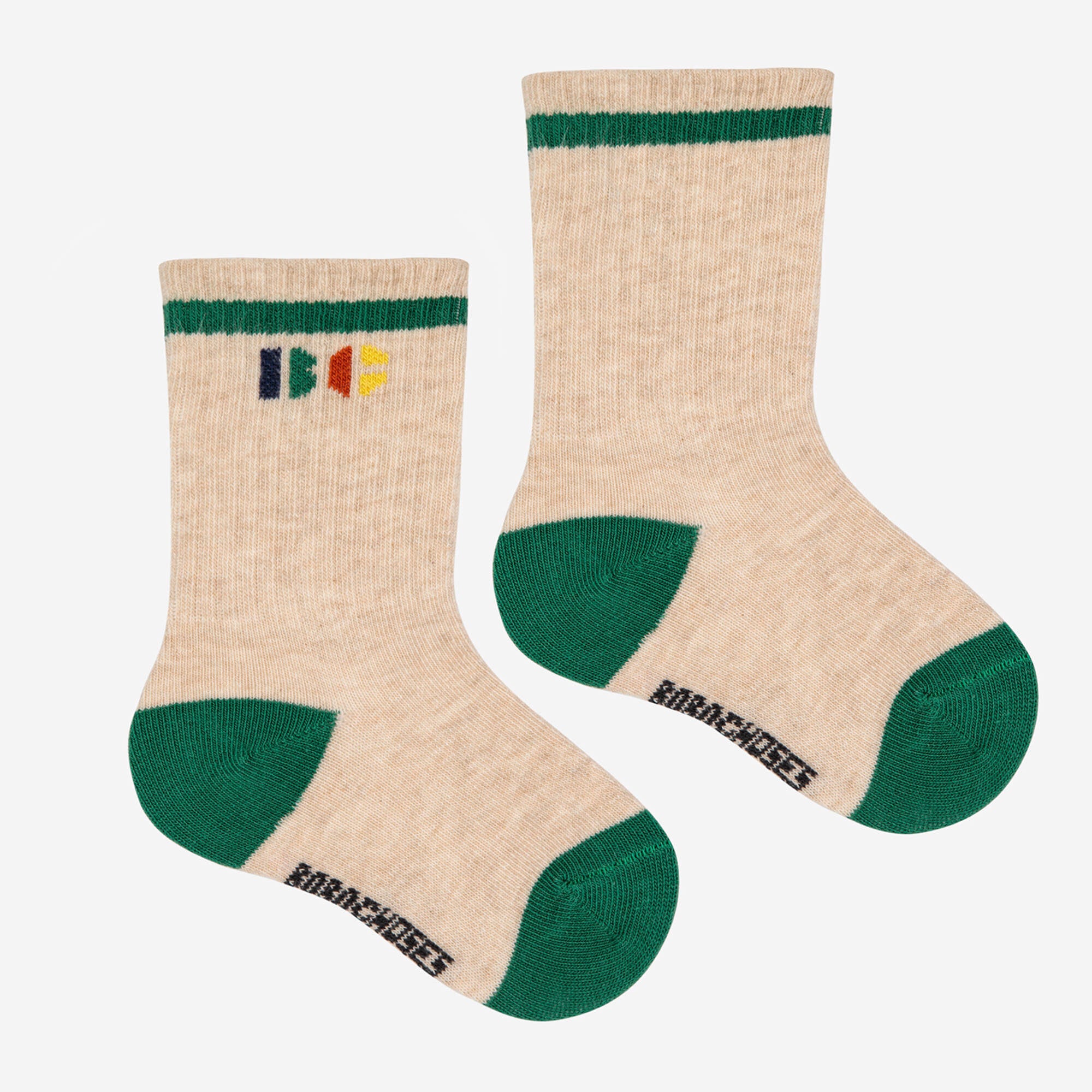 Baby Boys & Girls Beige Logo Cotton Socks