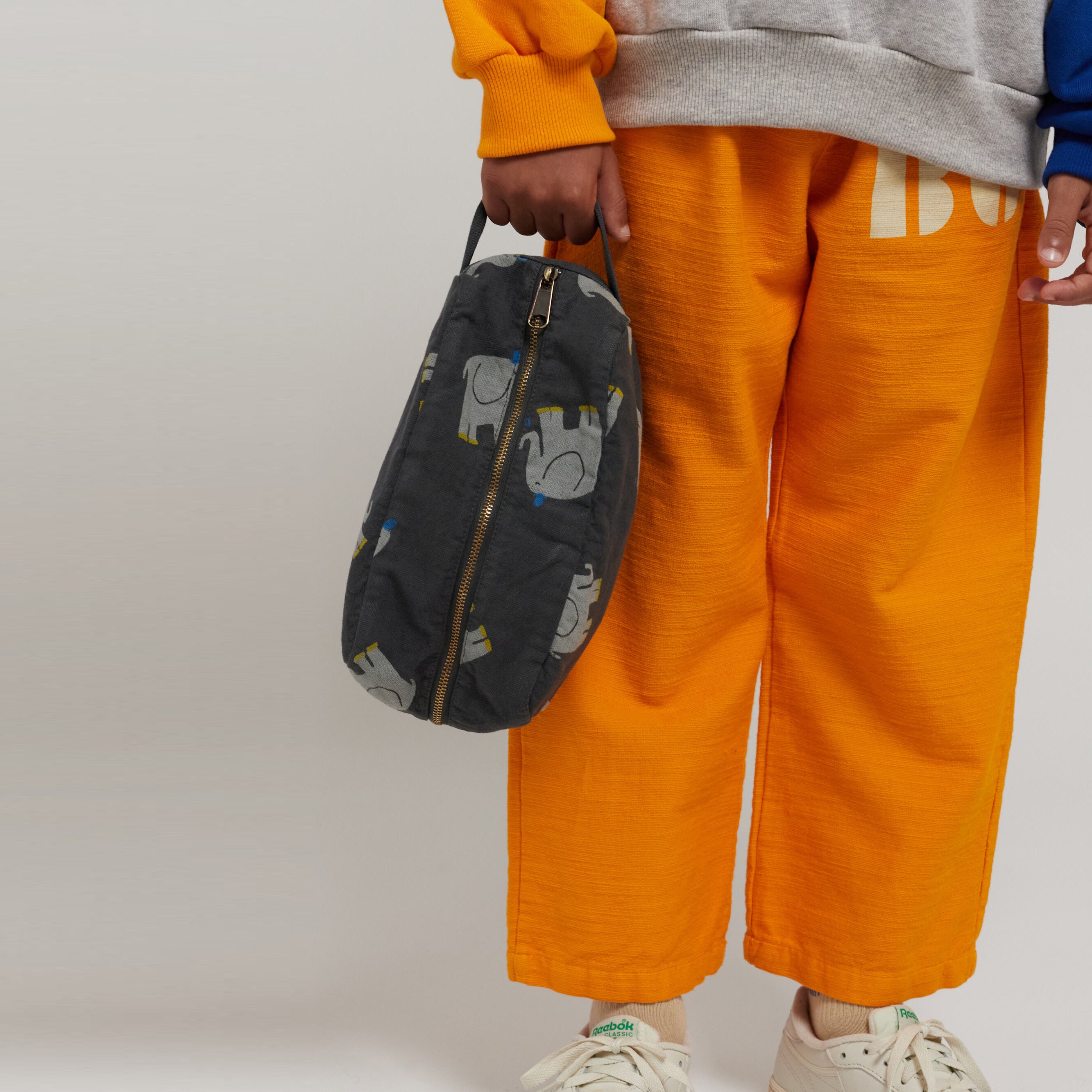 Boys & Girls Dark Grey Printed Bag