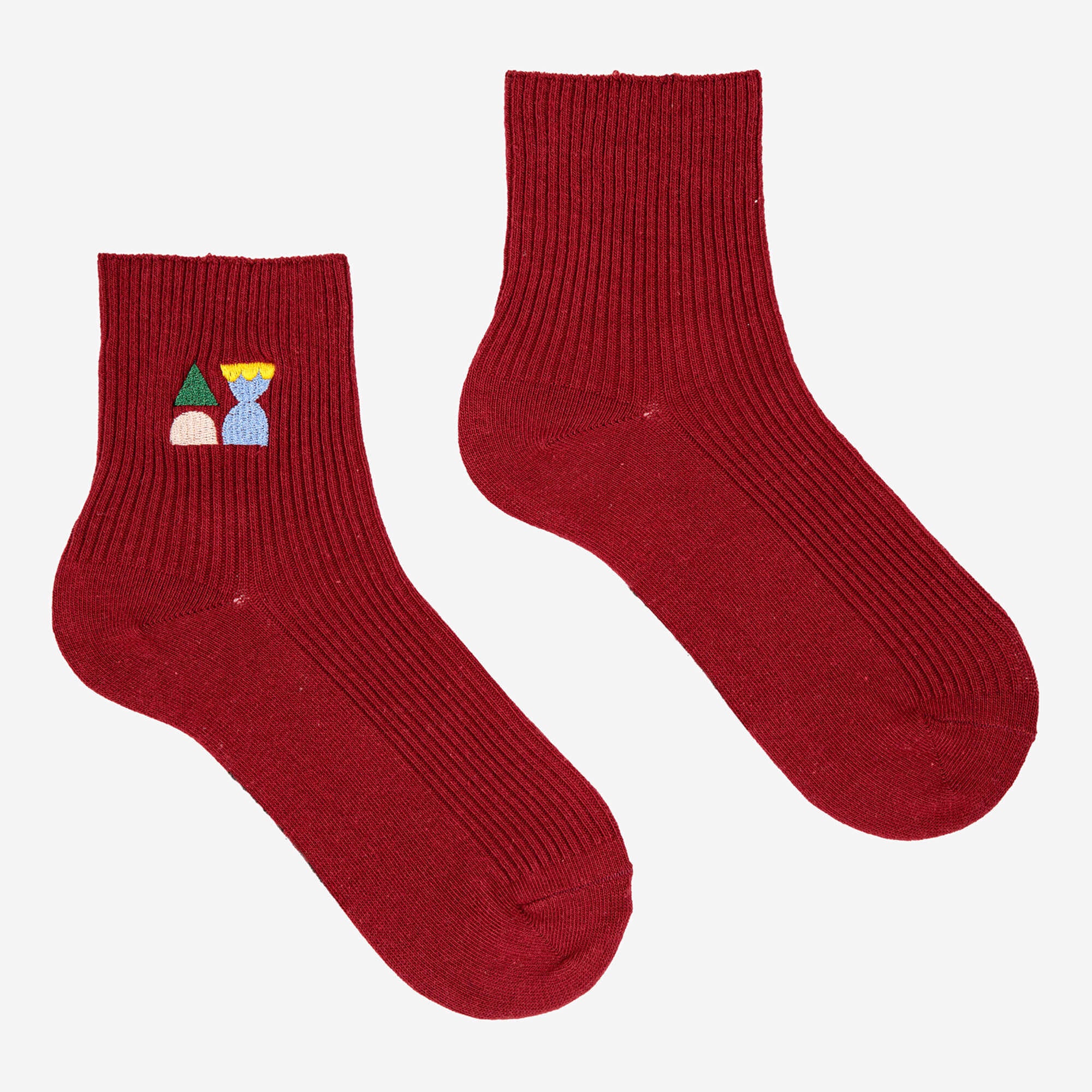 Boys & Girls Red Cotton Socks