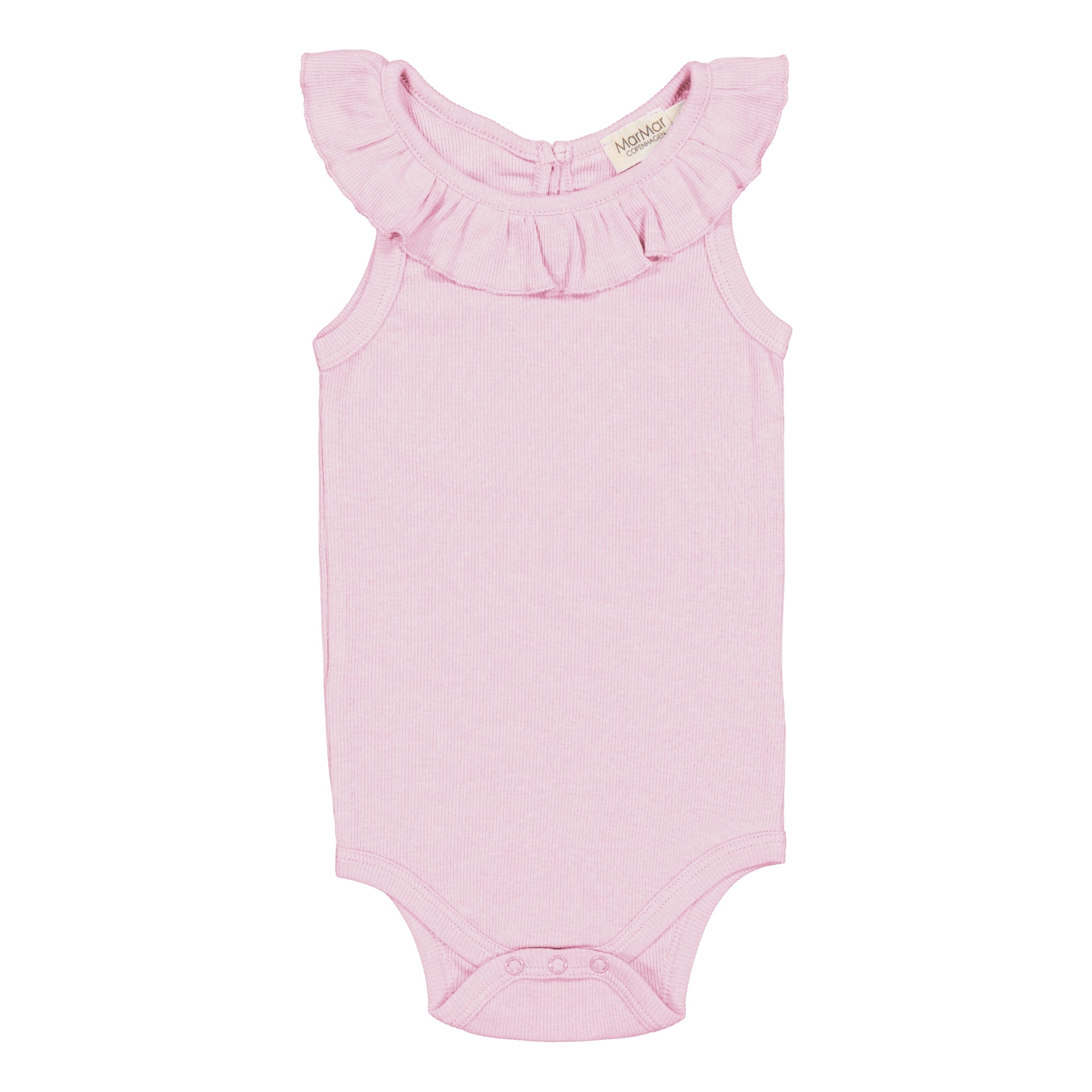 Baby Girls Pink Ruffled Babysuit