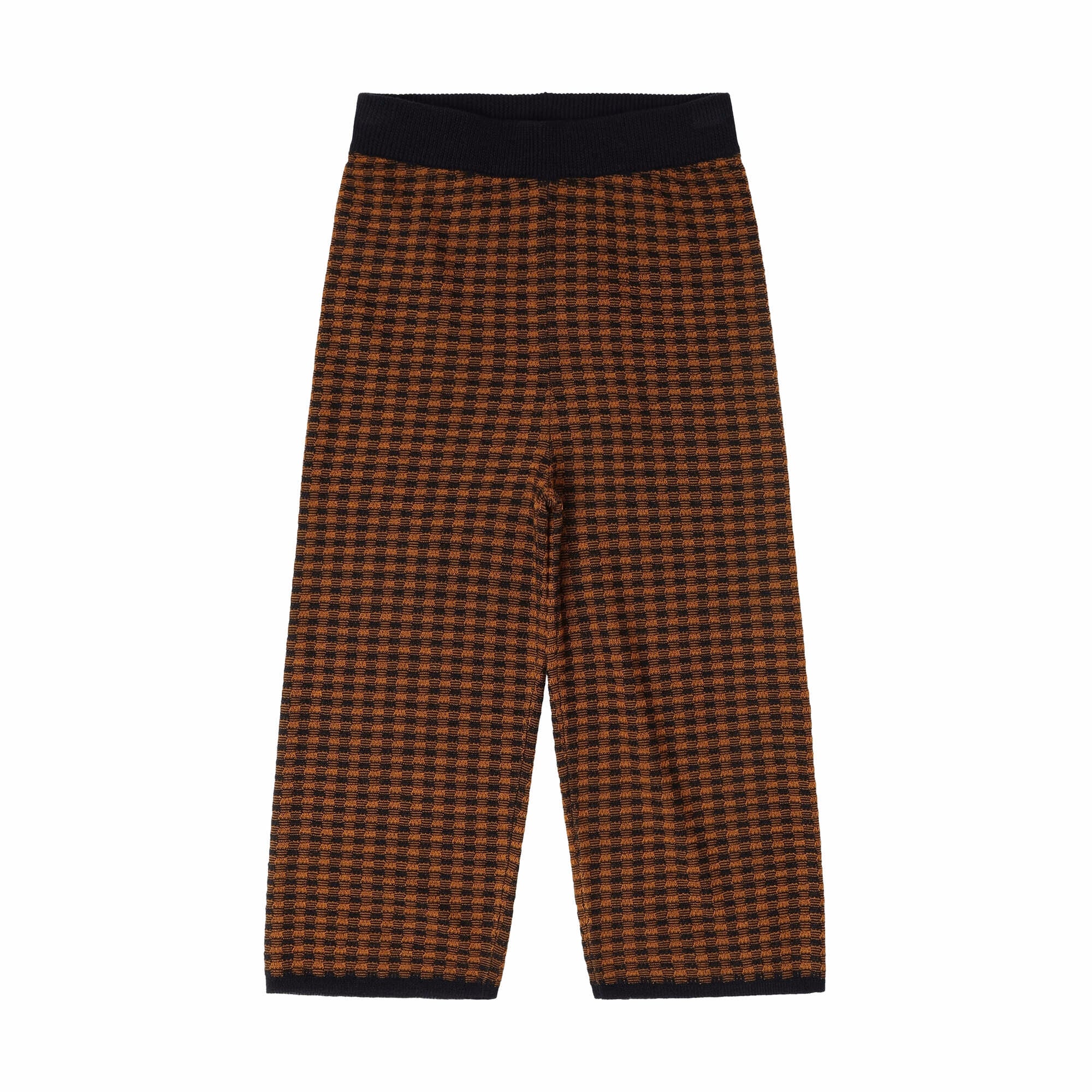 Boys & Girls Caramel Check Wool Trousers