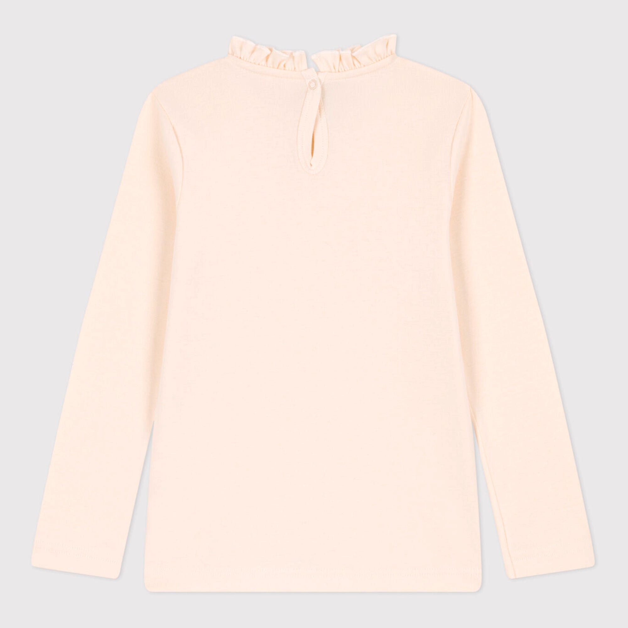 Girls White Cotton T-Shirt