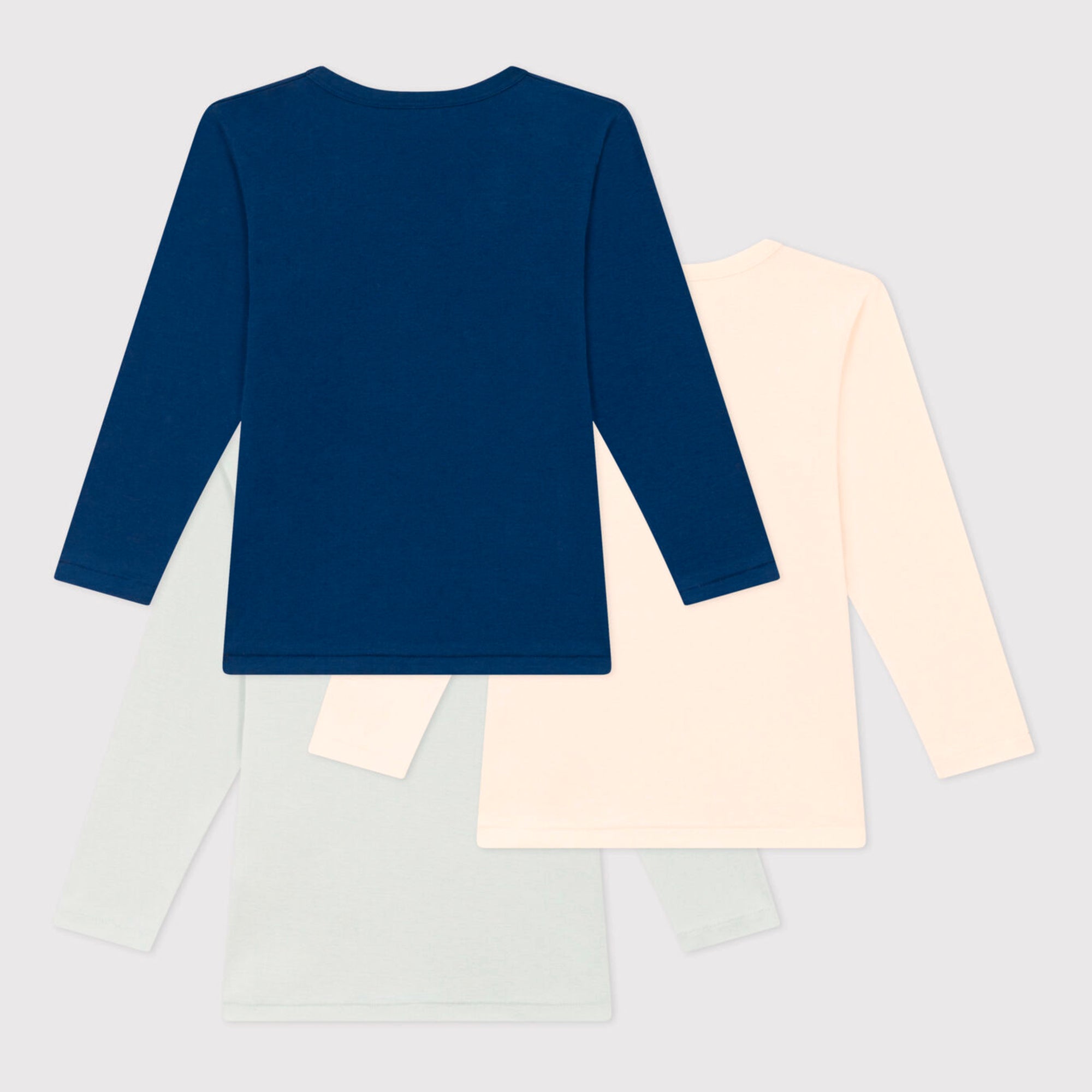 Boys Navy Cotton T-Shirt Set (3 Pack)