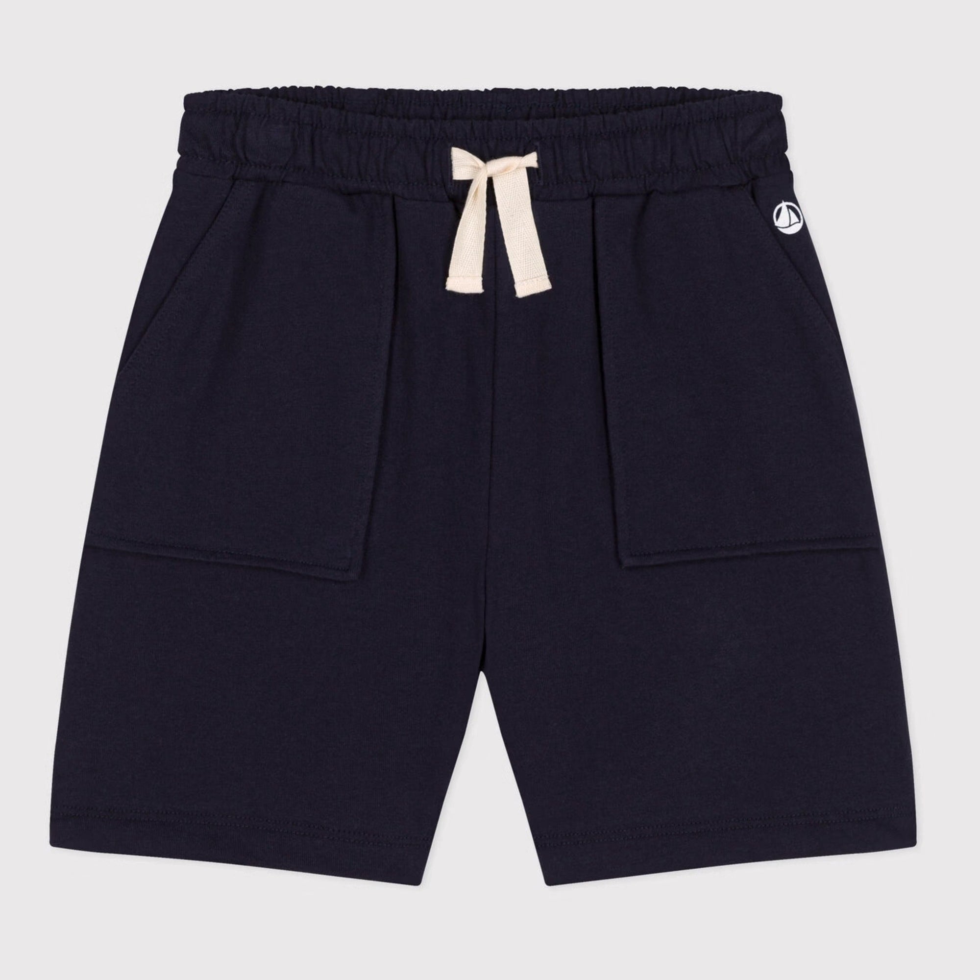 Boys Navy Cotton Shorts
