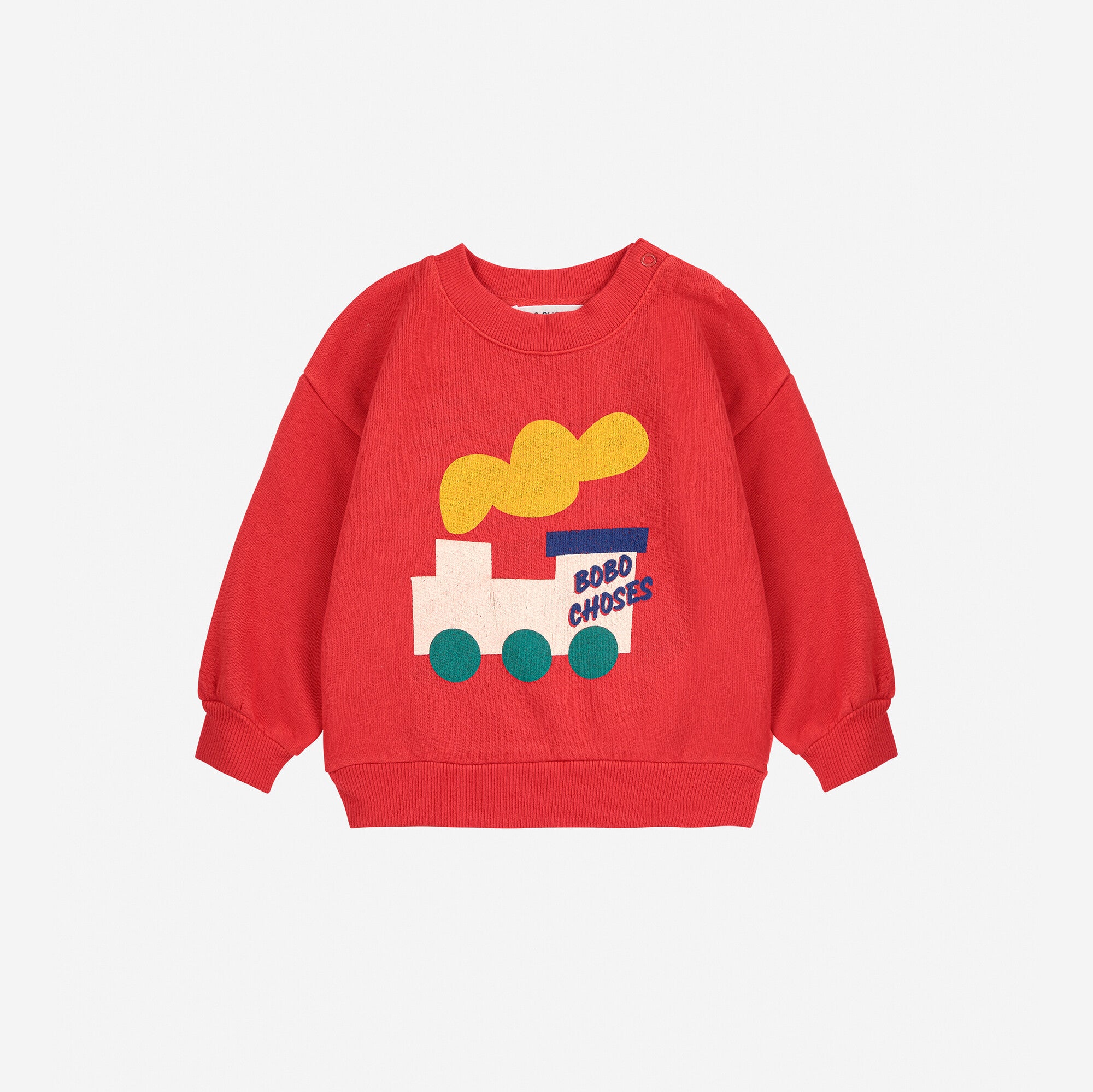 Baby Boys & Girls Red Printed Cotton Sweatshirt