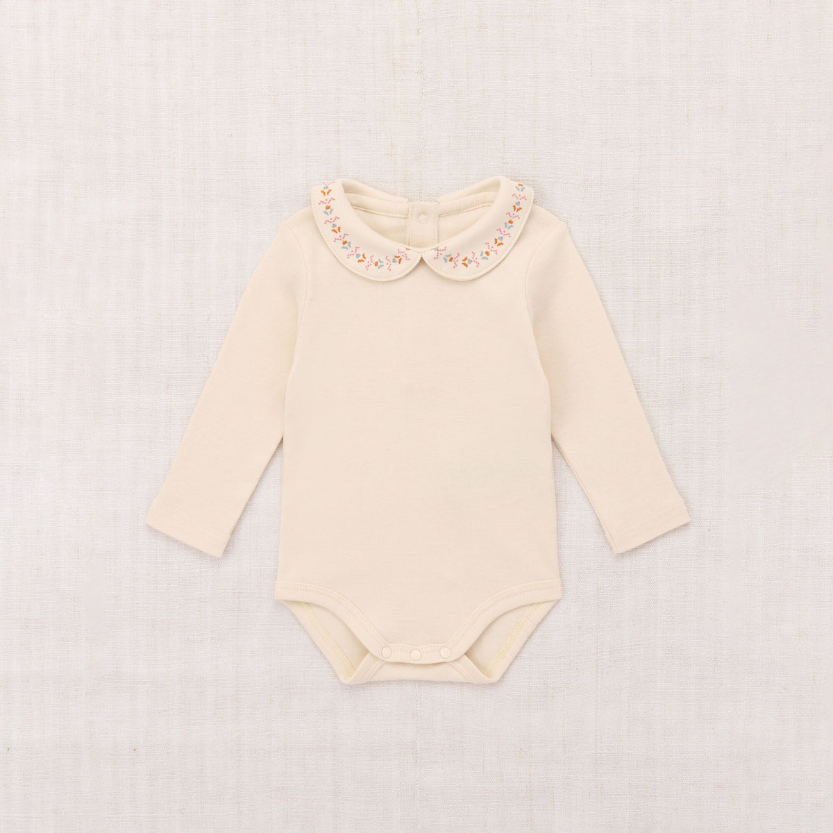 Baby Girls White Cotton Babysuit