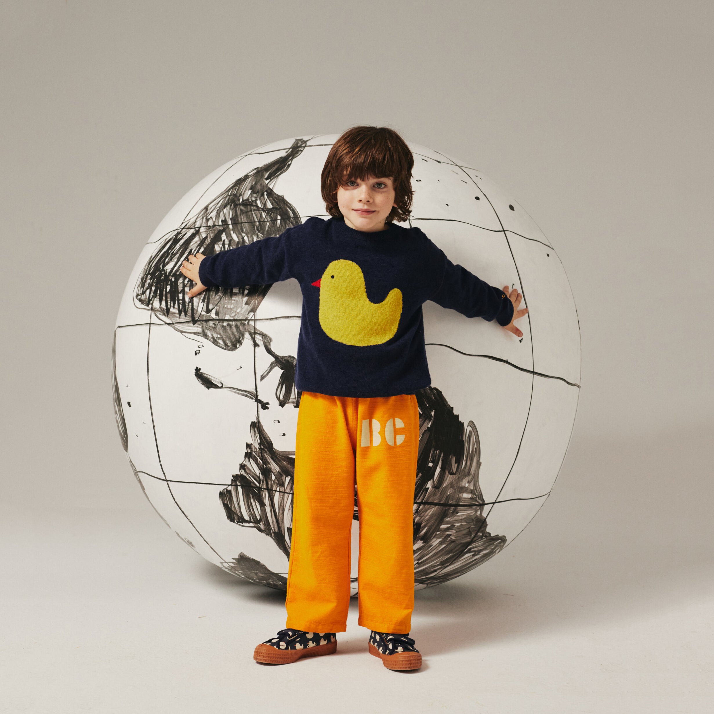 Boys & Girls Navy Duck Wool Sweater