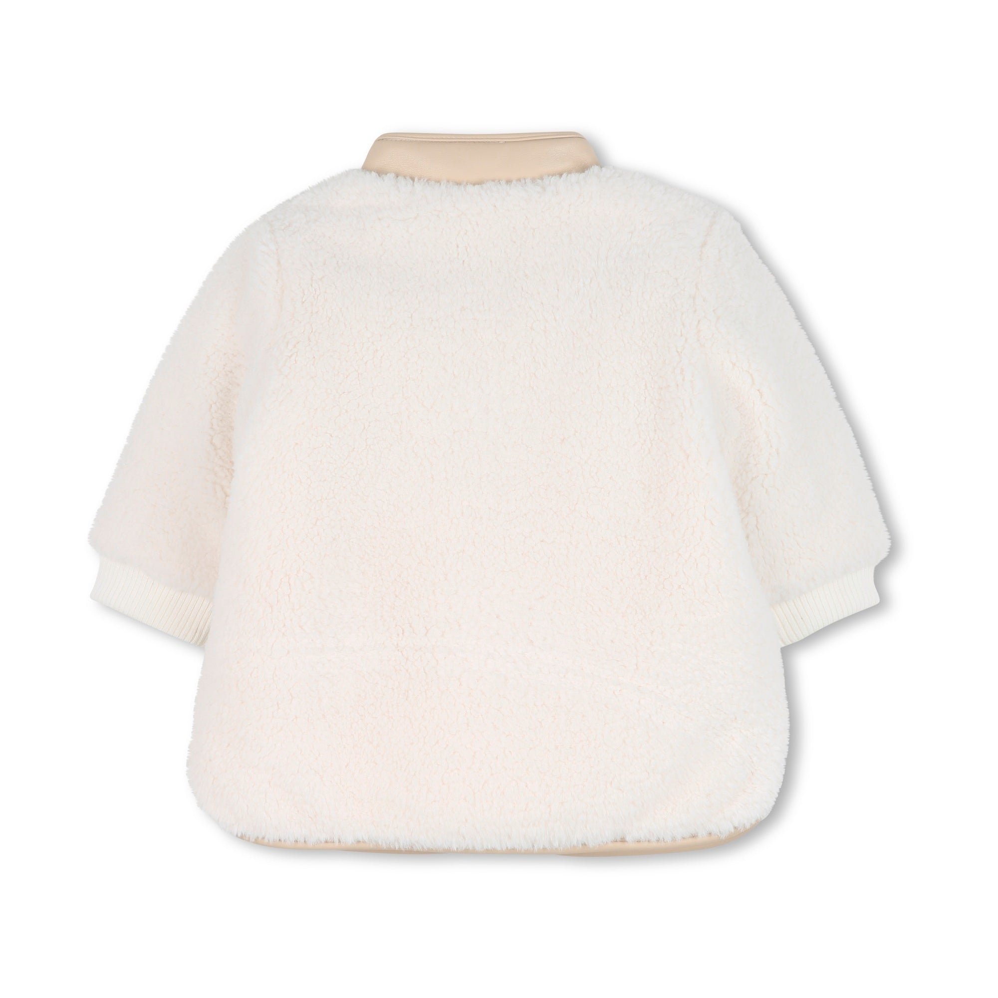 Baby Girls White Padded Plush Coat