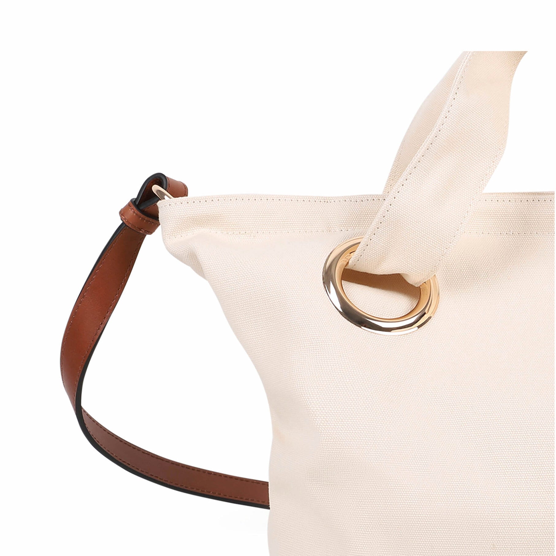 Girls Beige Embroidered Logo Handbag(W40 x H25 x D12 cm)