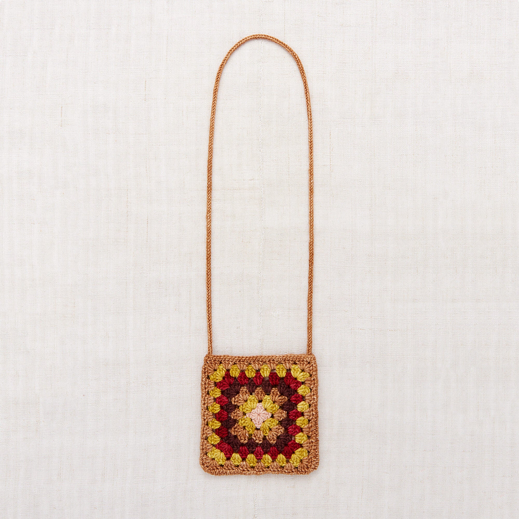 Girls Rose Gold Crochet Wool Shoulder Bag