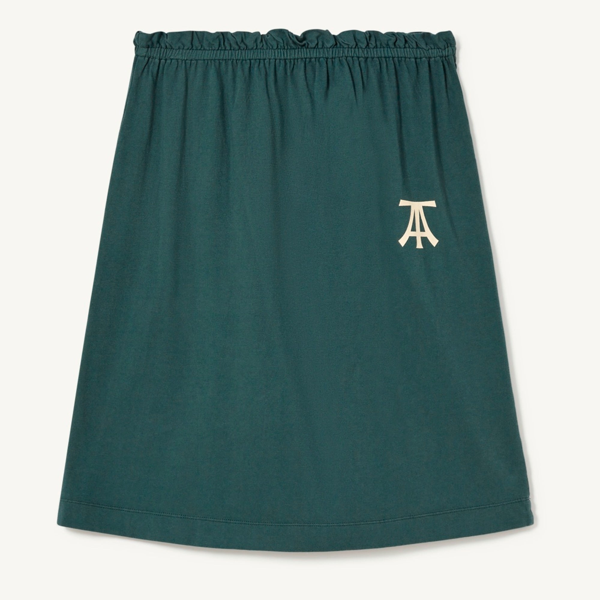 Girls Green Logo Cotton Skirt
