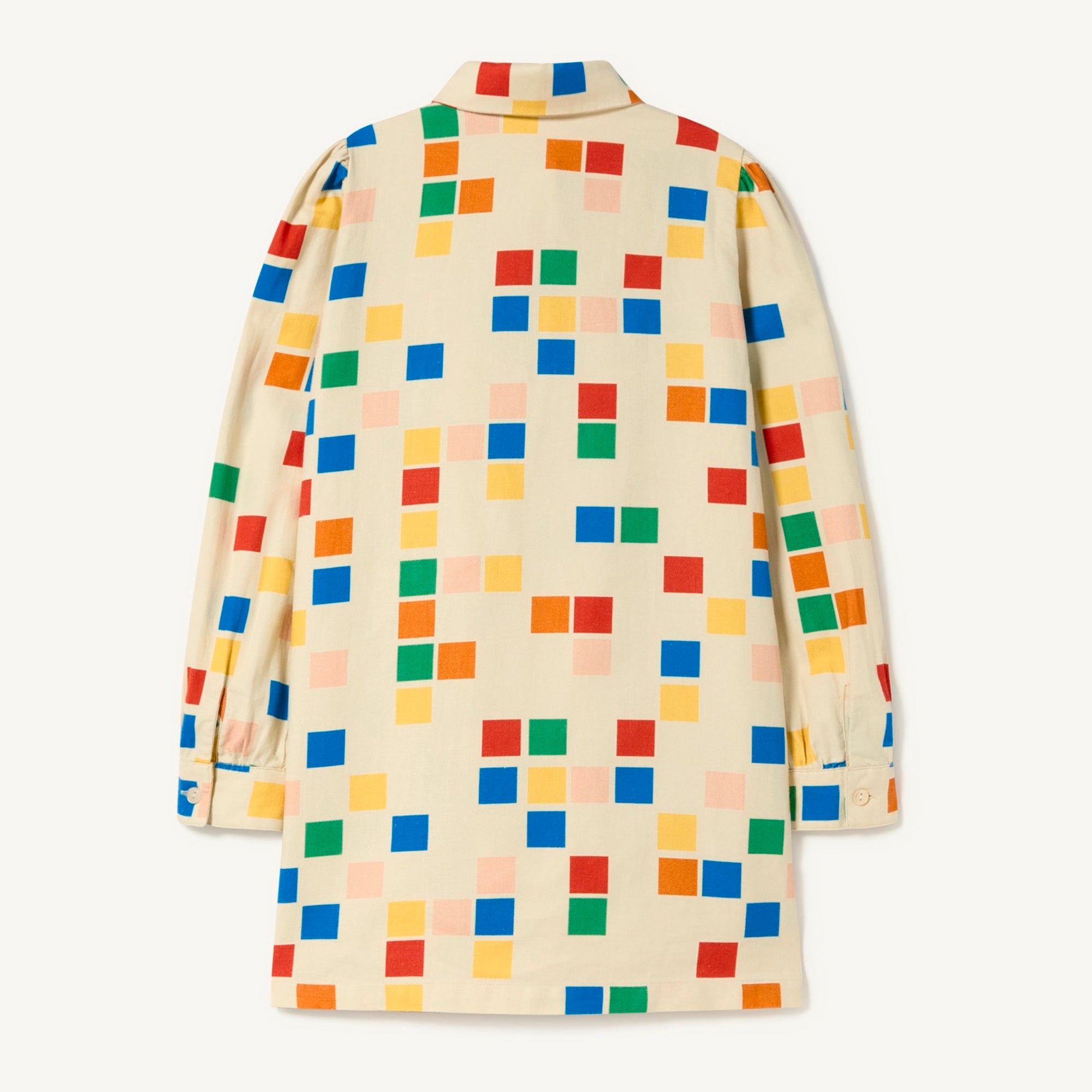 Girls Ivory Check Dress