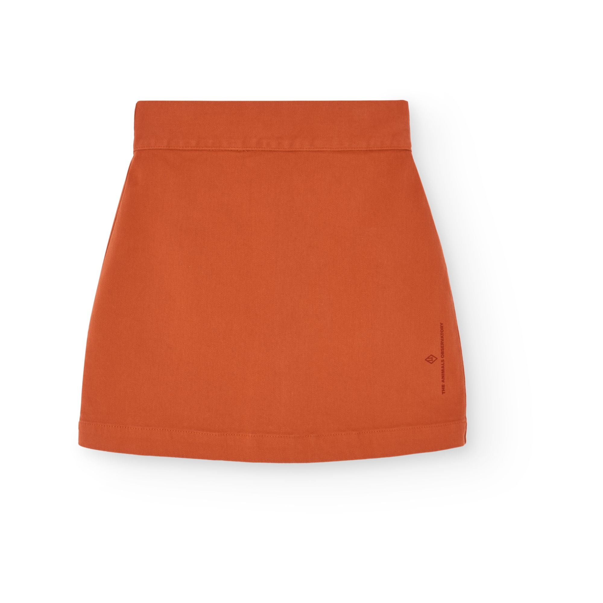 Girls Orange Cotton Skirt